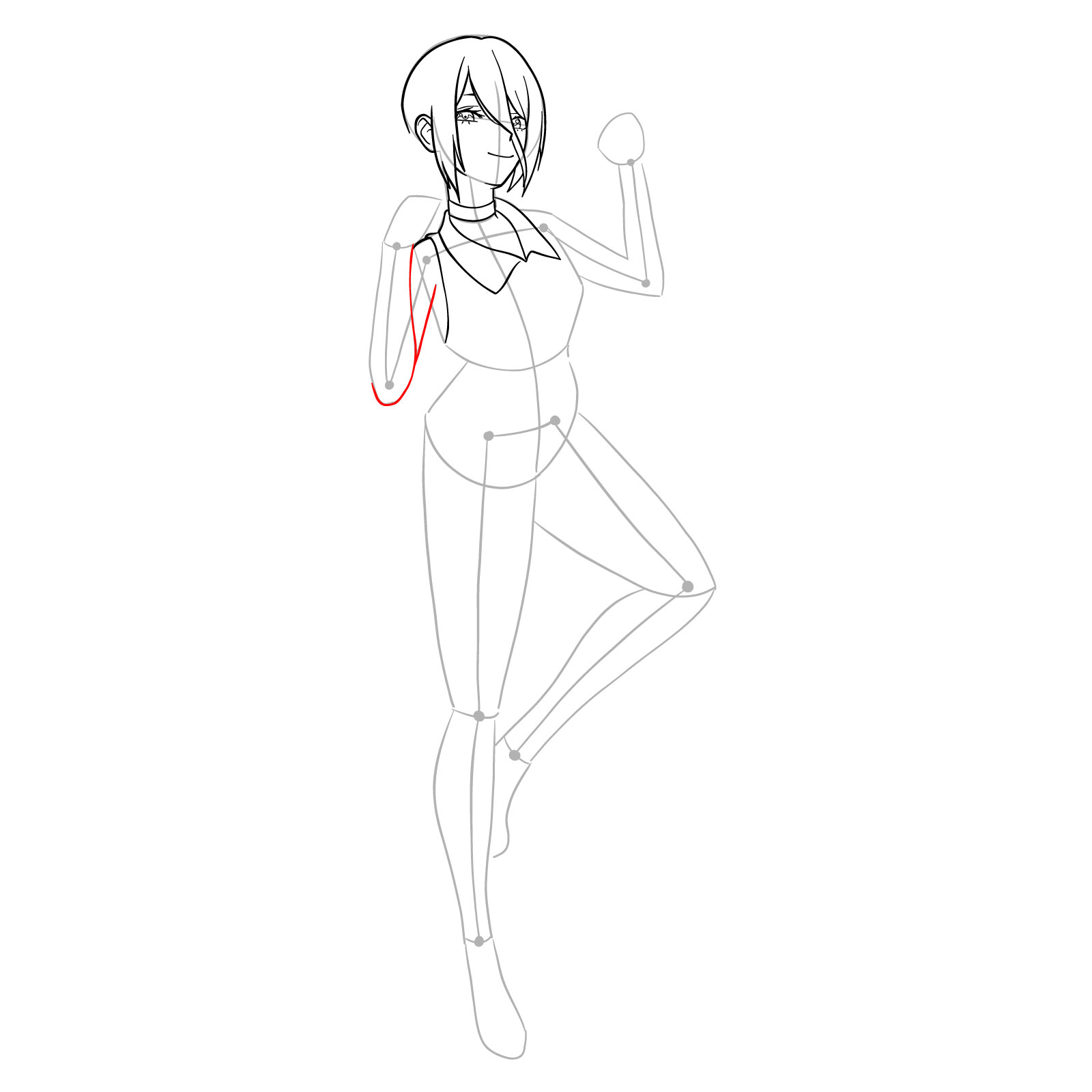 How to draw Reze from Chainsaw Man - step 15