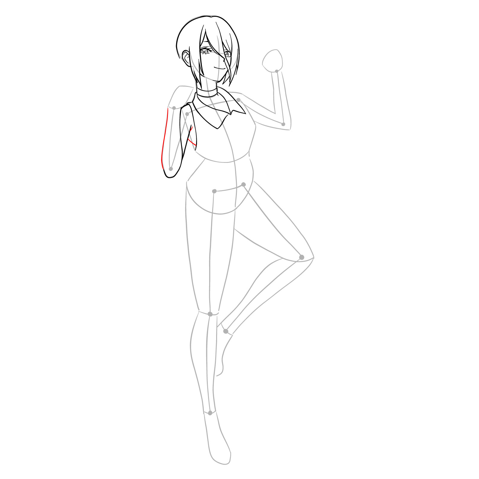 How to draw Reze from Chainsaw Man - step 16
