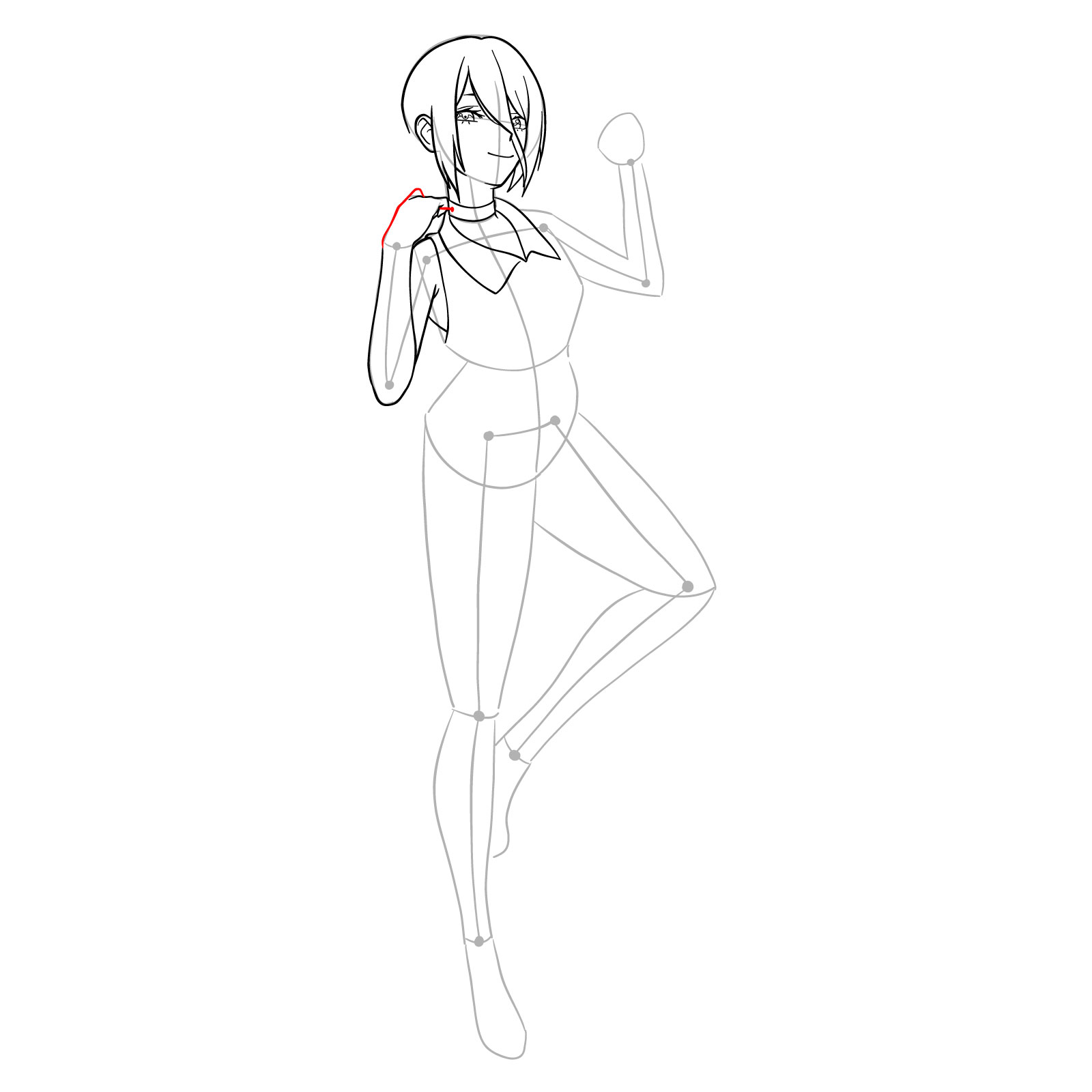 How to draw Reze from Chainsaw Man - step 18