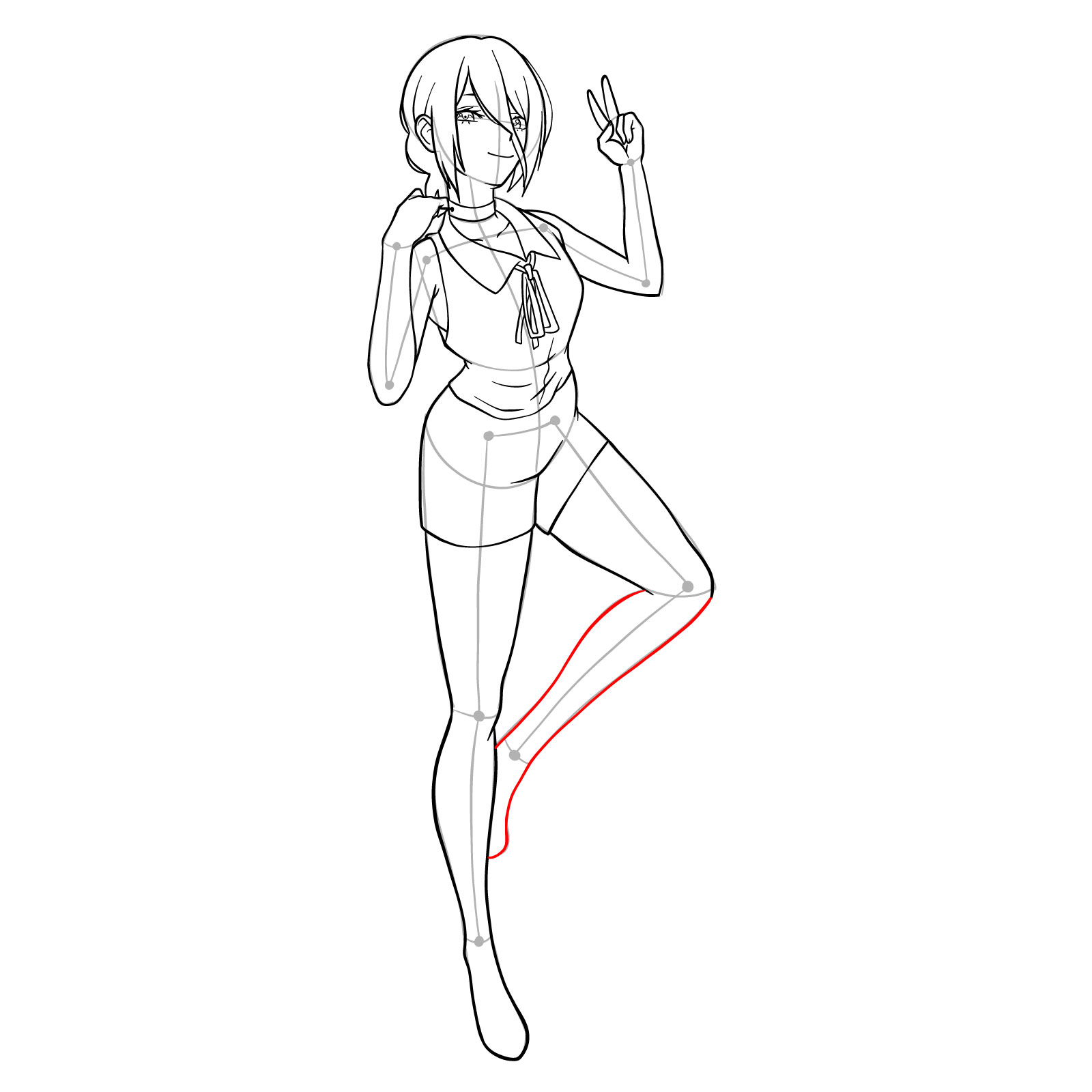 How to draw Reze from Chainsaw Man - step 33