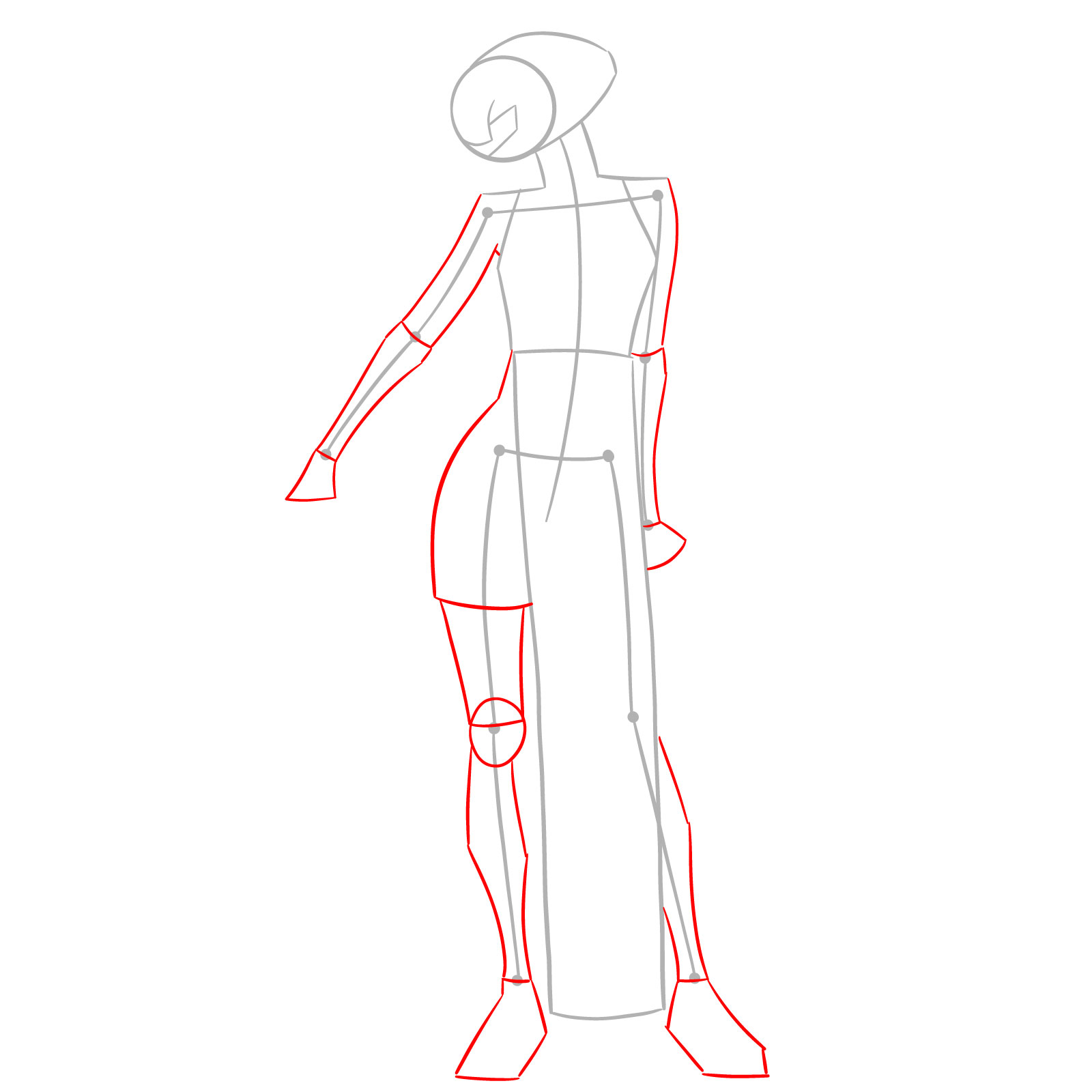 How to Draw Reze Bomb Hybrid - step 03