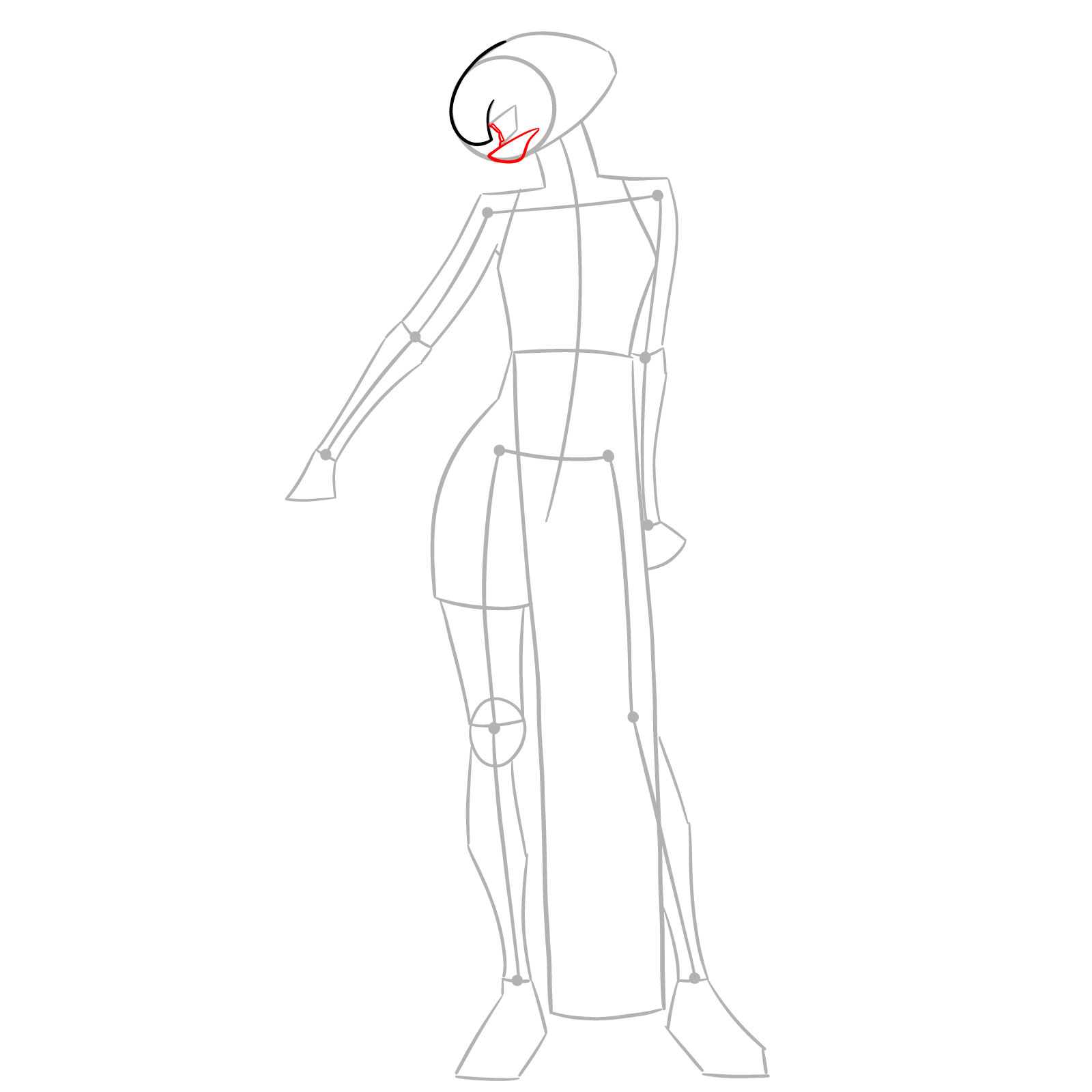 How to Draw Reze Bomb Hybrid - step 05