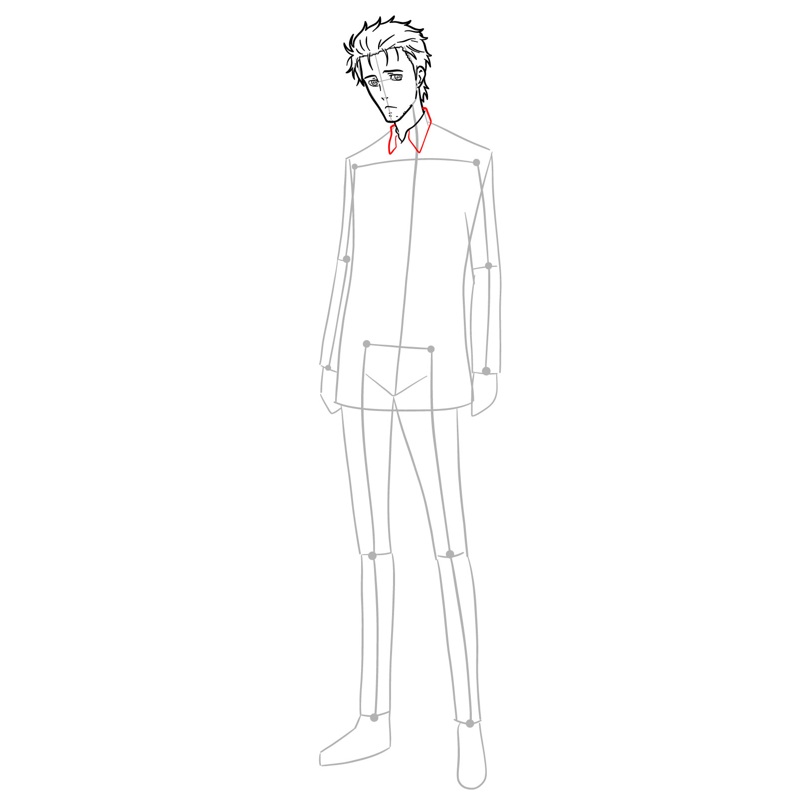 How to draw Rintaro Okabe | Steins;Gate - step 14