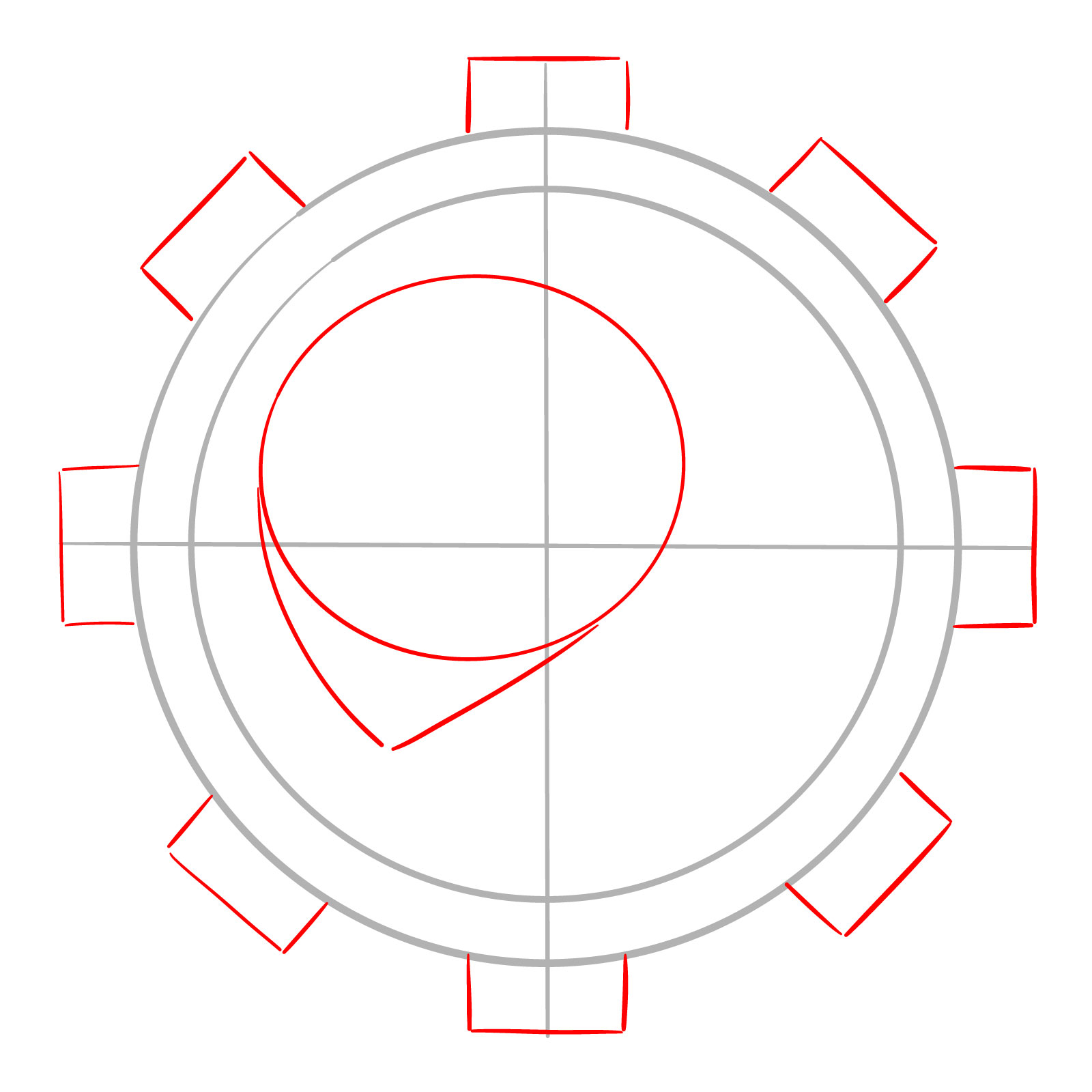 How to Draw Team Persona Logo from Beyblade X - step 02