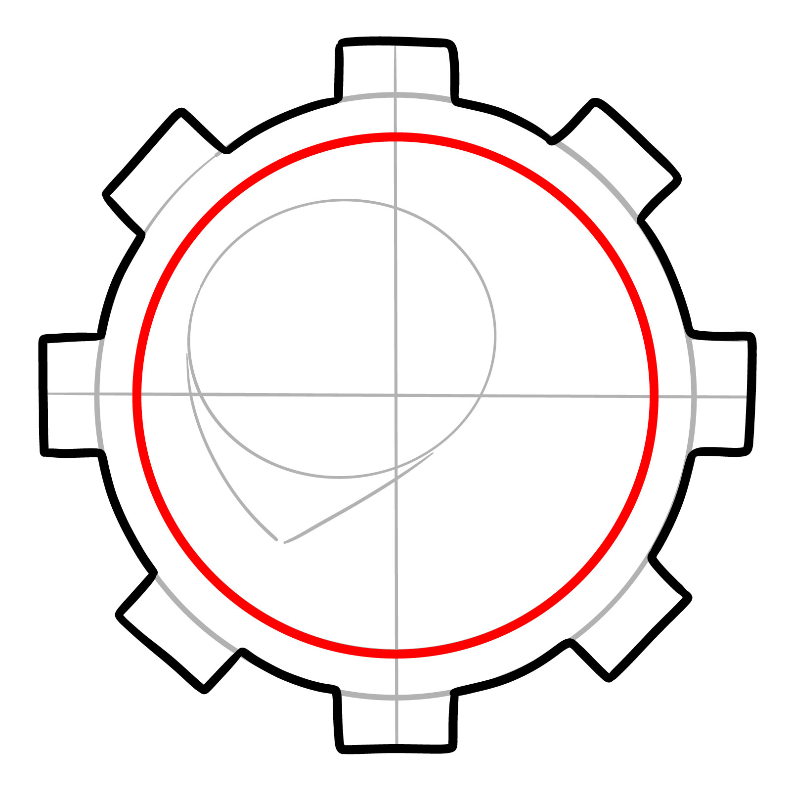 How to Draw Team Persona Logo from Beyblade X - step 04