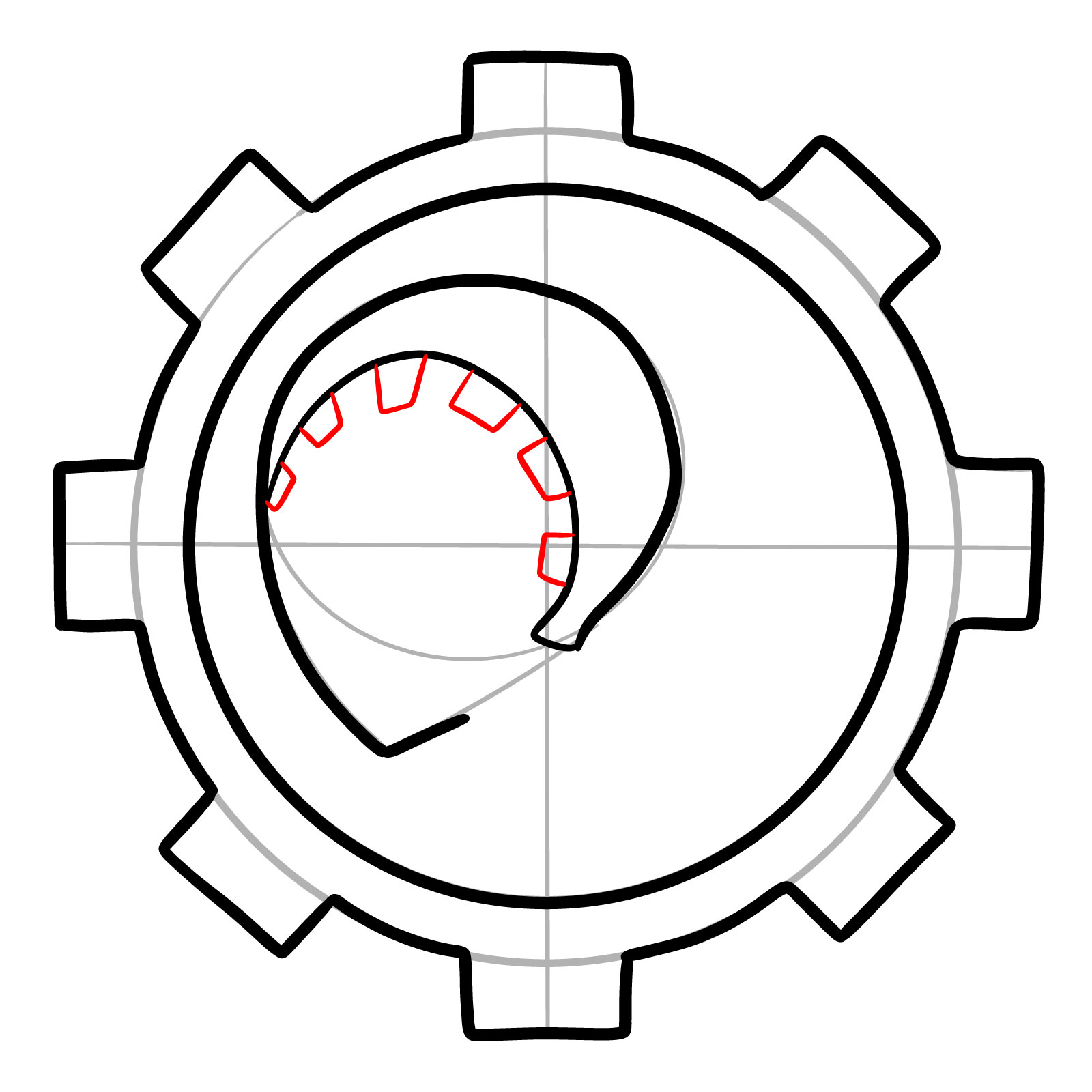 How to Draw Team Persona Logo from Beyblade X - step 07