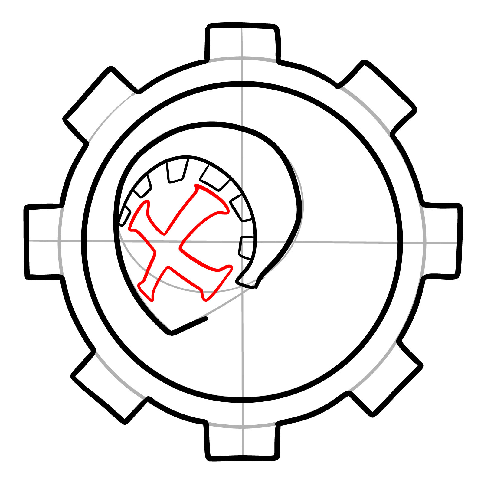 How to Draw Team Persona Logo from Beyblade X - step 08