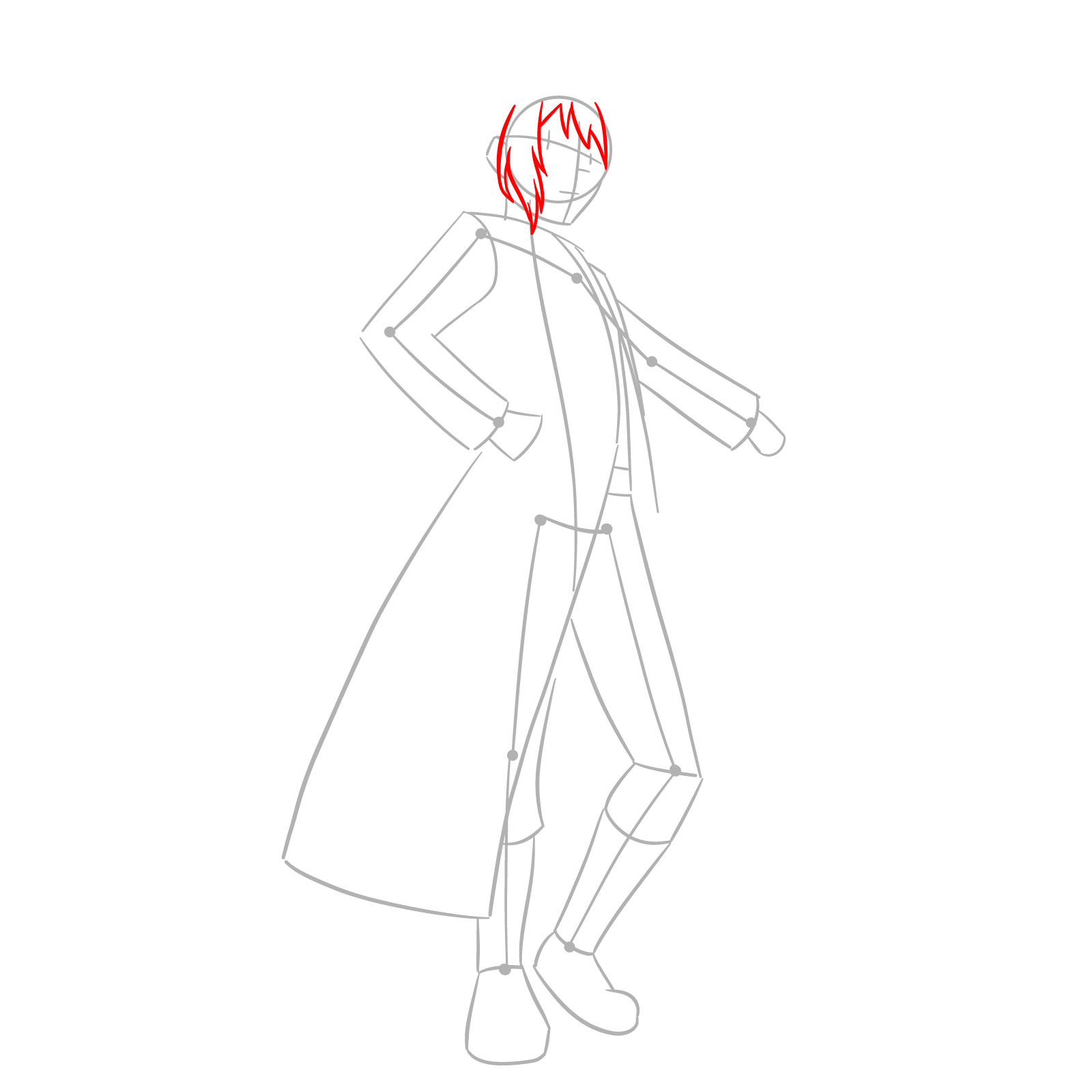 How to Draw Shu Kurenai from Beyblade QuadDrive - step 03