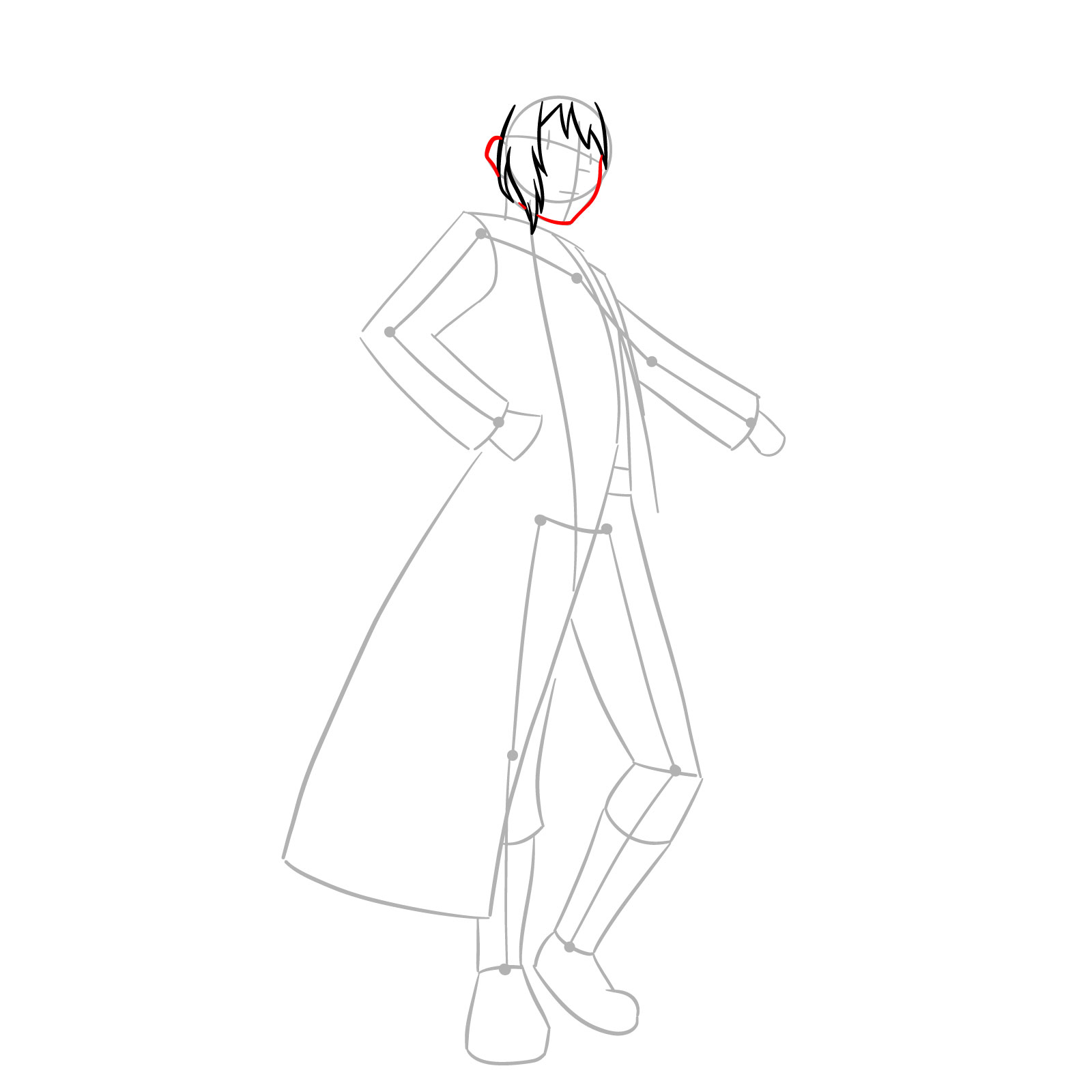 How to Draw Shu Kurenai from Beyblade QuadDrive - step 04