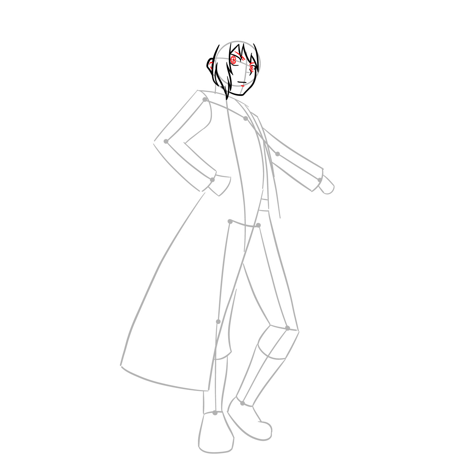 How to Draw Shu Kurenai from Beyblade QuadDrive - step 06