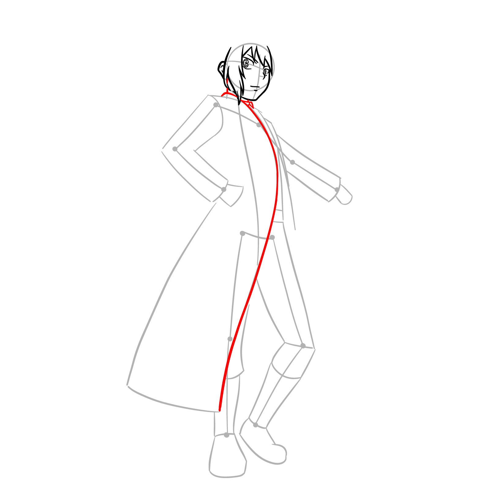How to Draw Shu Kurenai from Beyblade QuadDrive - step 07