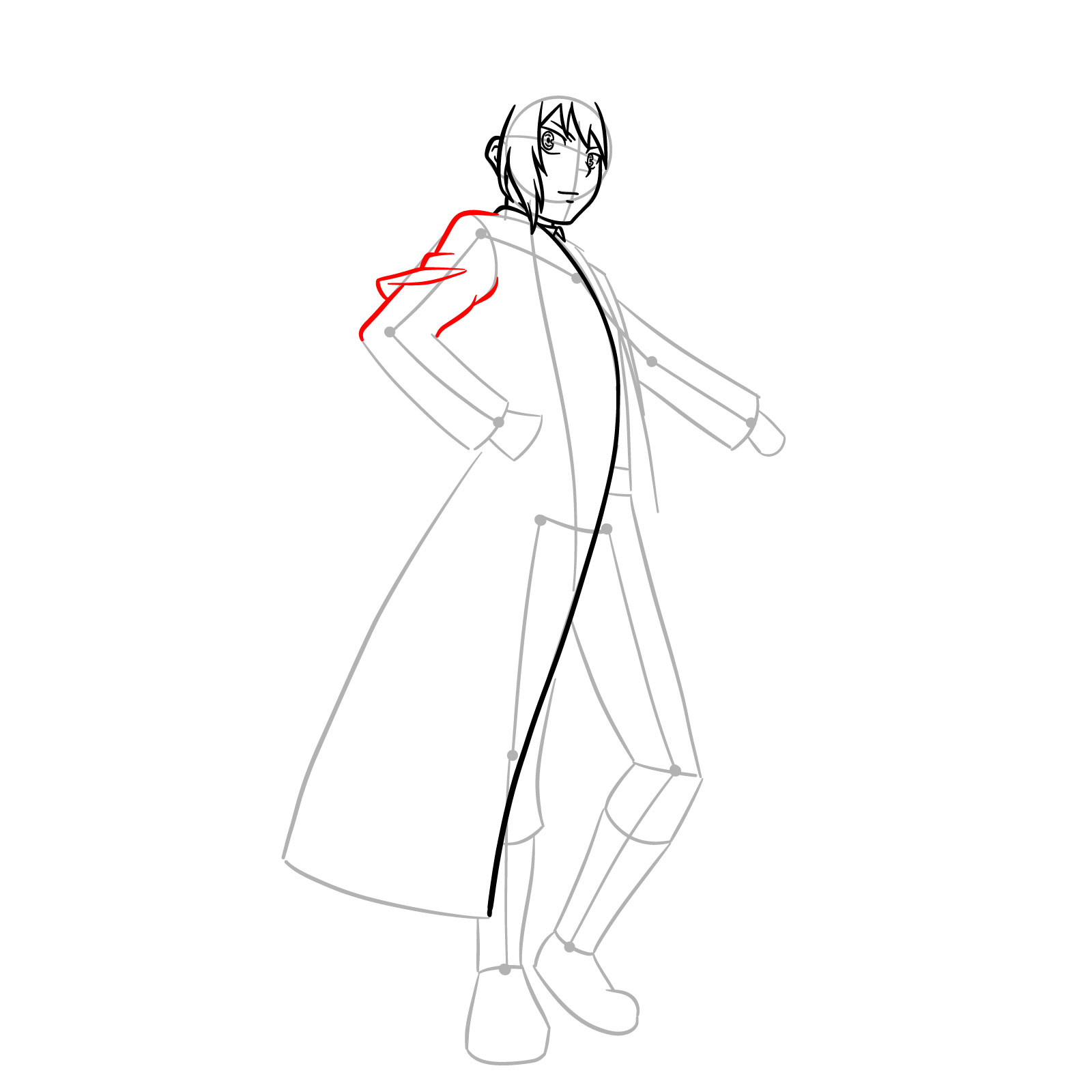 How to Draw Shu Kurenai from Beyblade QuadDrive - step 08
