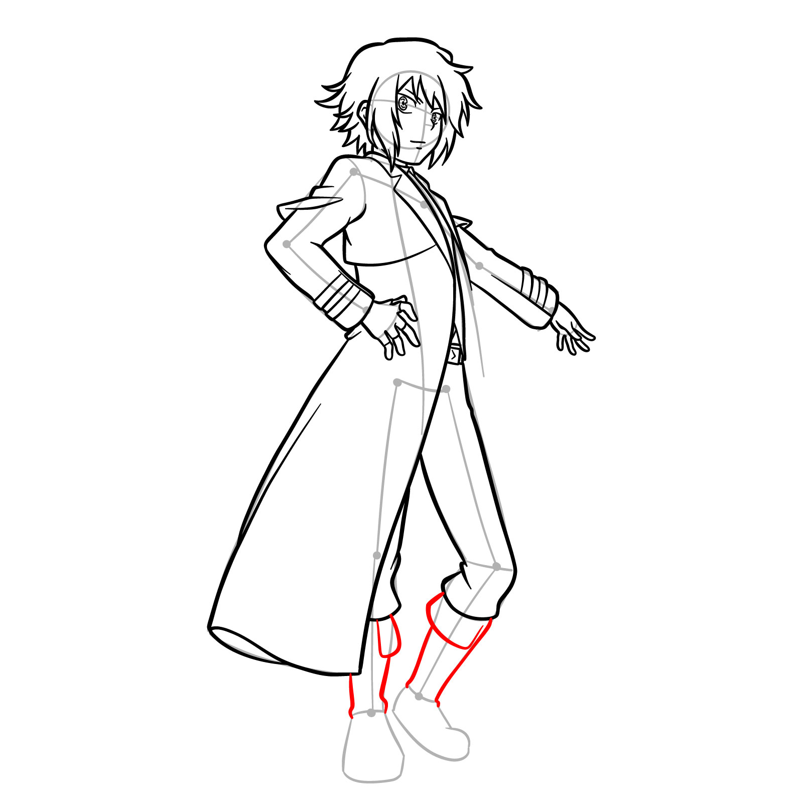 How to Draw Shu Kurenai from Beyblade QuadDrive - step 17