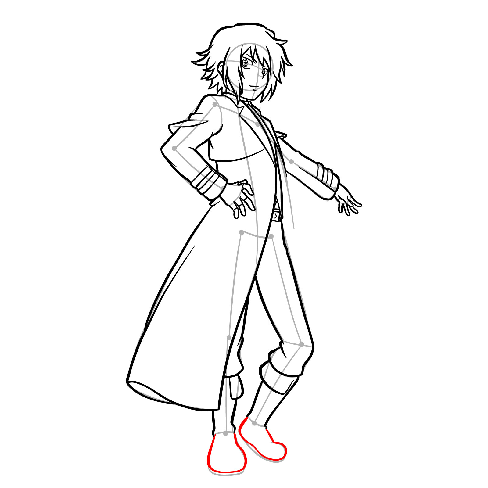 How to Draw Shu Kurenai from Beyblade QuadDrive - step 18