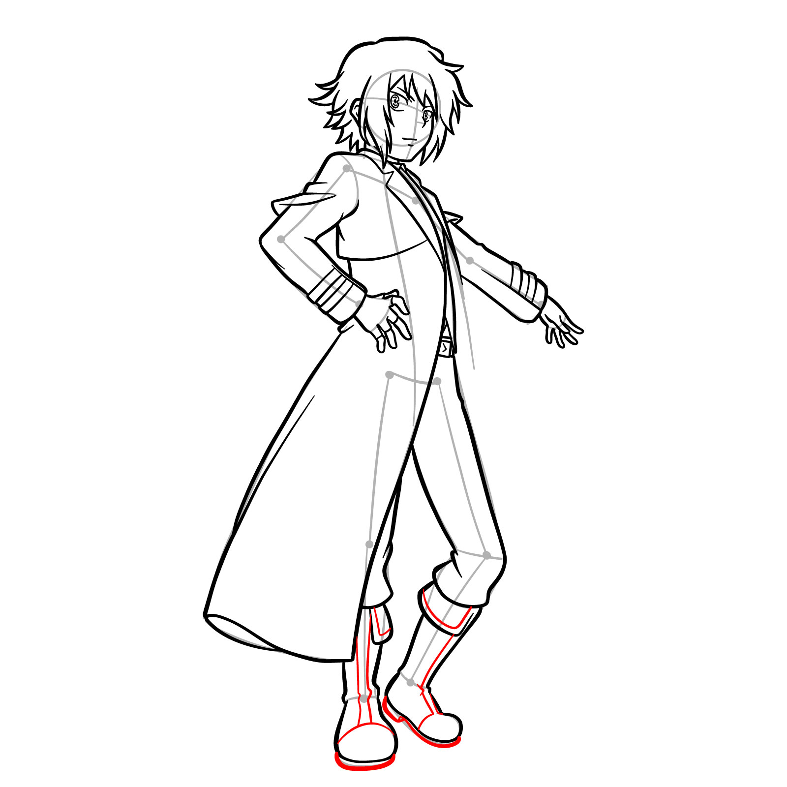 How to Draw Shu Kurenai from Beyblade QuadDrive - step 19