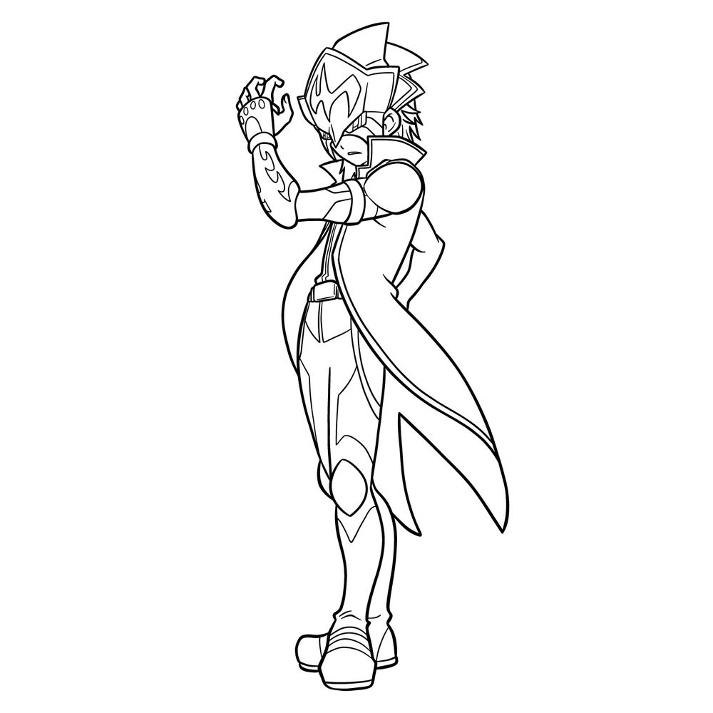 How to Draw Shu Kurenai in His Red Eye Form from Beyblade