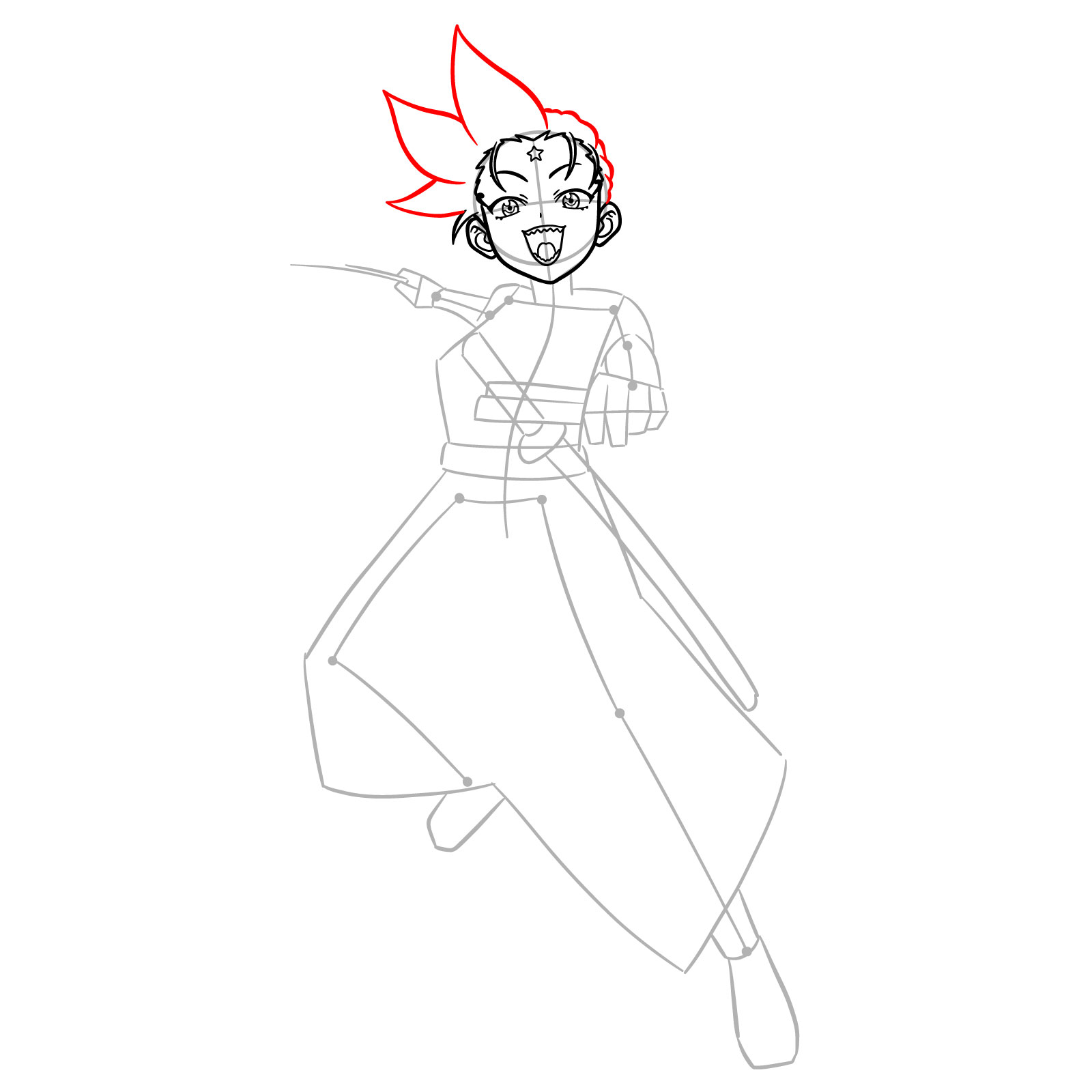 How to Draw Tenka Shiroboshi - step 12