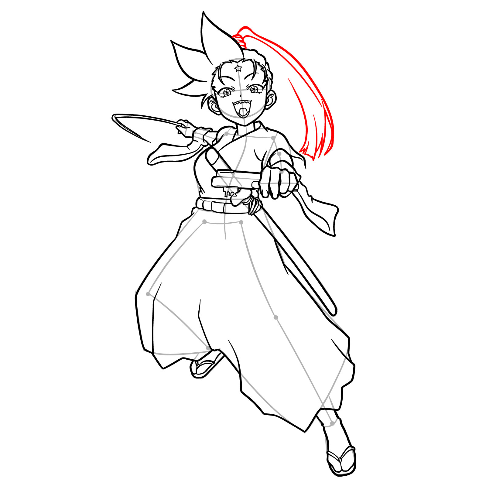 How to Draw Tenka Shiroboshi - step 24