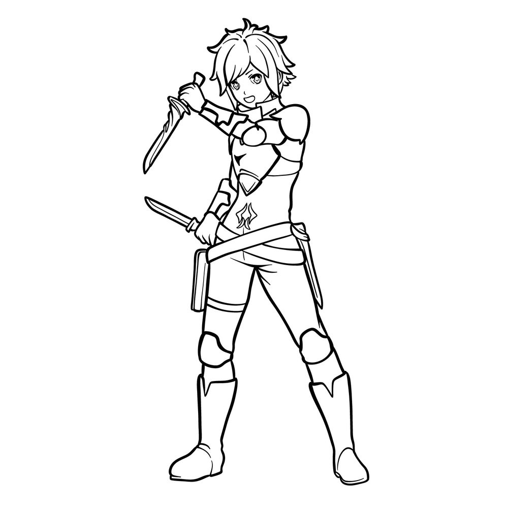 How to draw Bell Cranel from DanMachi game