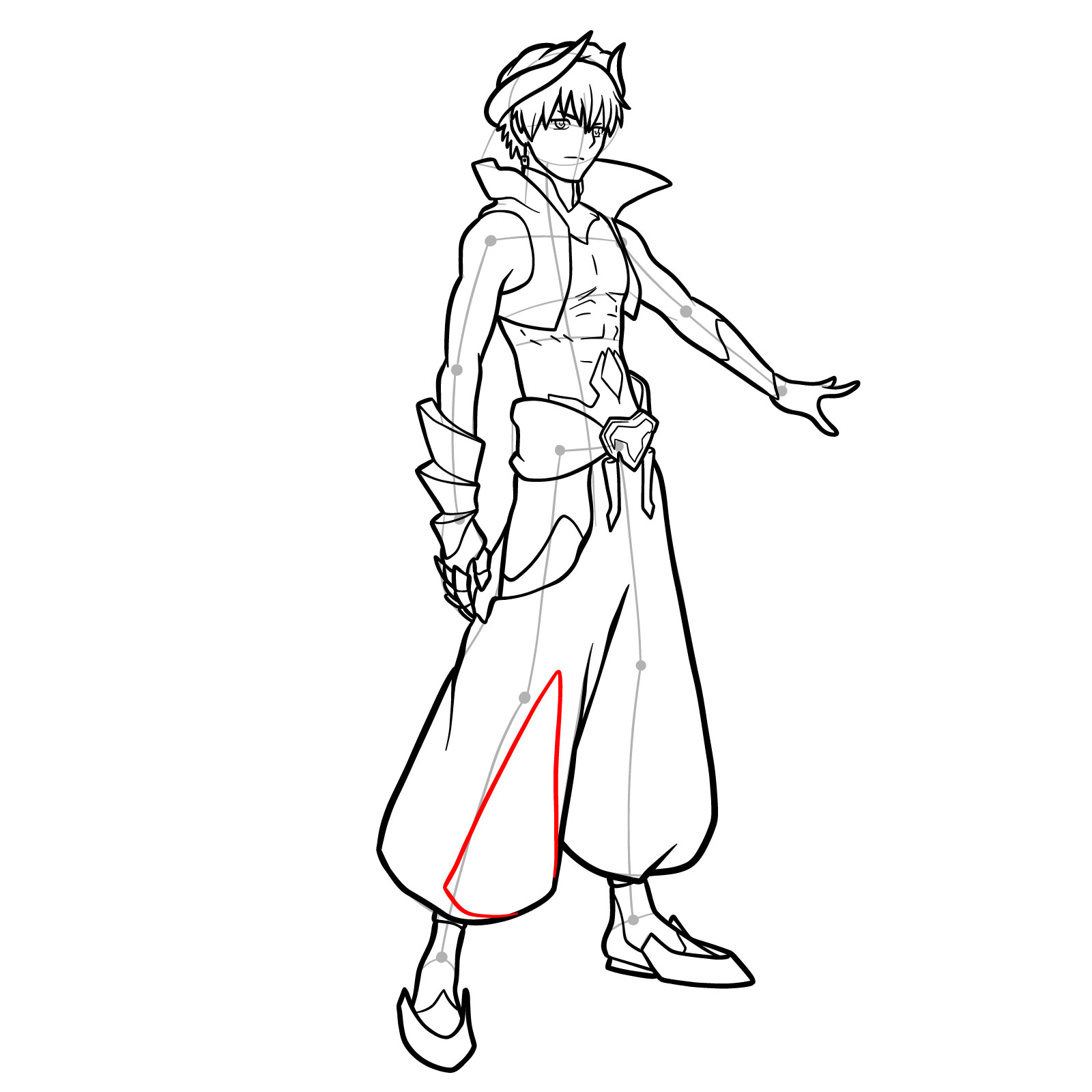 How to draw Gilgamesh from Fate - step 33