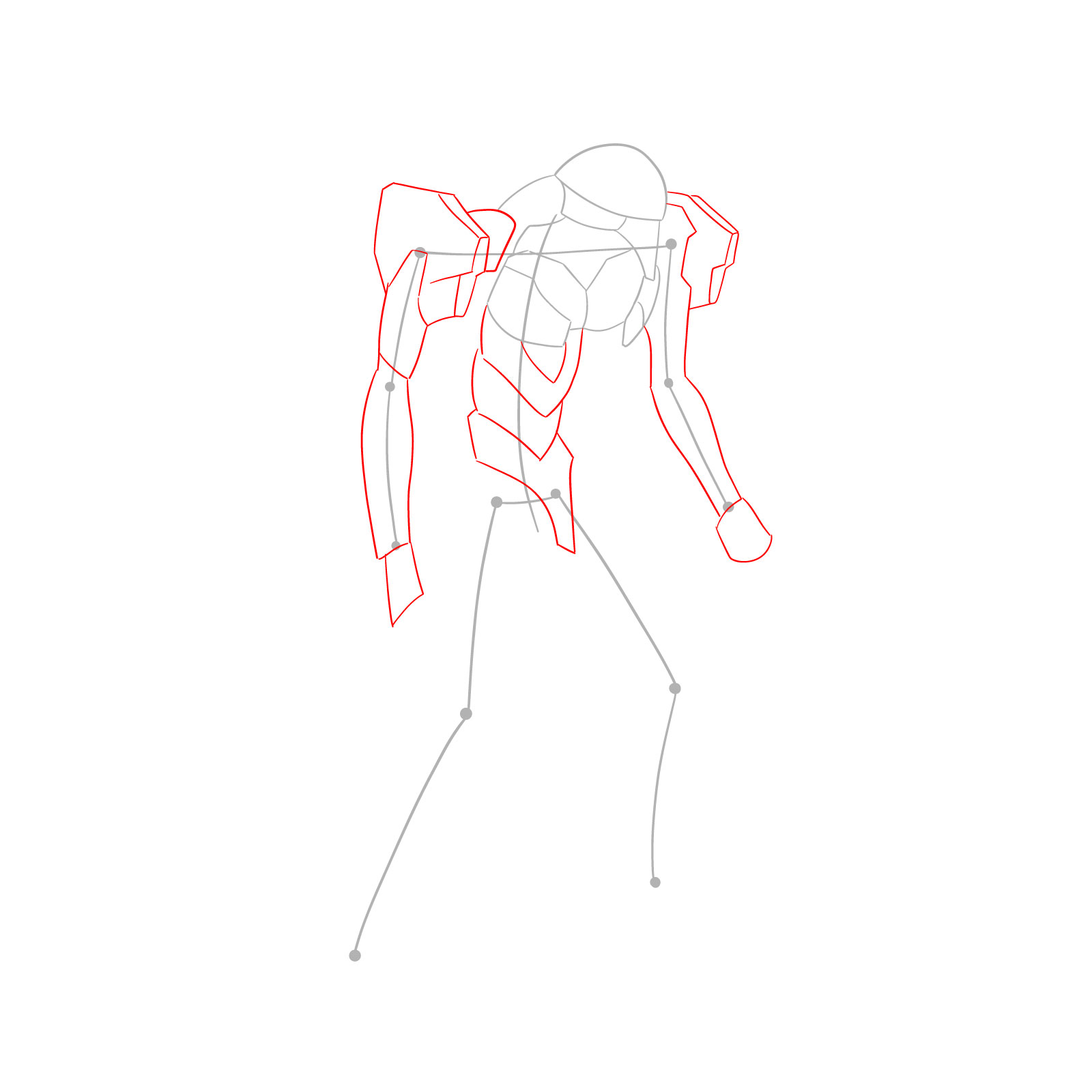 How to Draw Evangelion Unit-01 aka EVA-01 - step 03