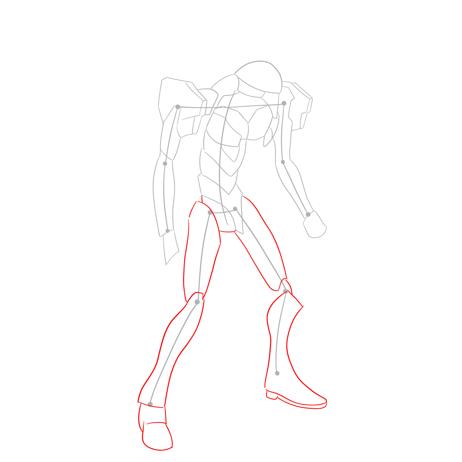 How to Draw Evangelion Unit-01 aka EVA-01 - step 04