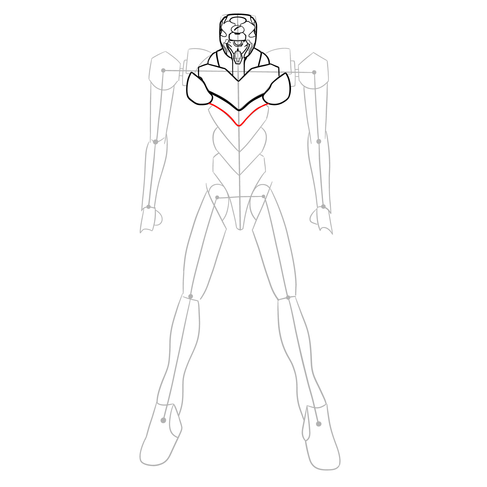 How to Draw Evangelion Unit-00 (EVA-00) - step 16