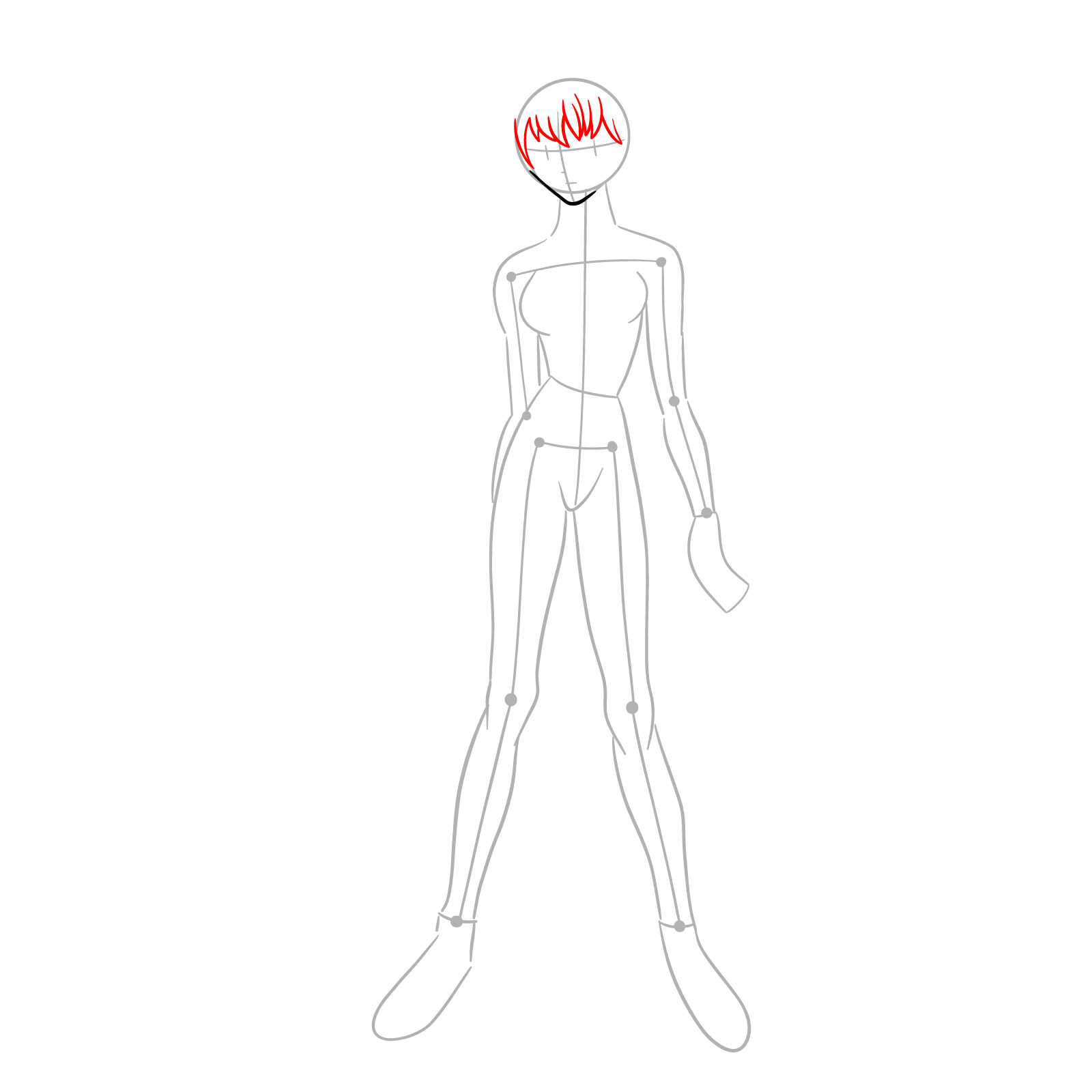 How to Draw Rei Ayanami in plugsuit (Rebuild) - step 05