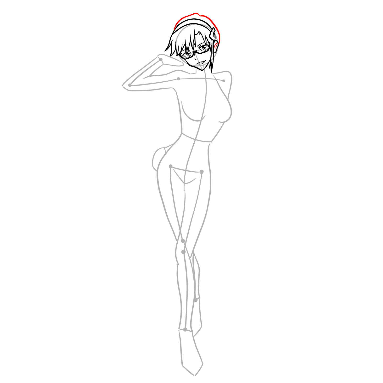 How to Draw Mari Makinami Illustrious in Plugsuit 3.333 - step 12