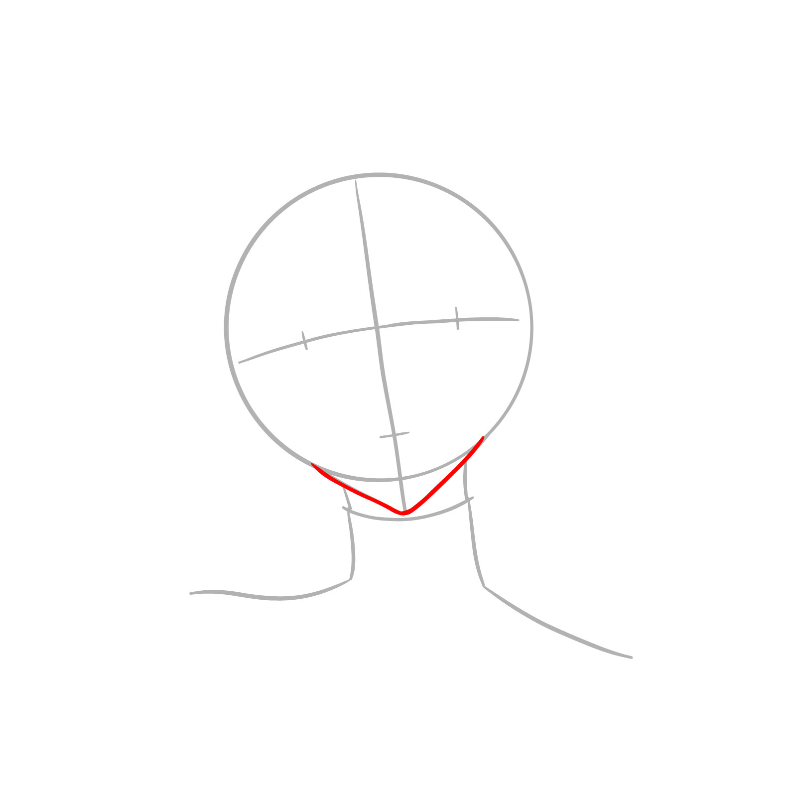 How to draw Rei Ayanami's face - Evangelion - step 03