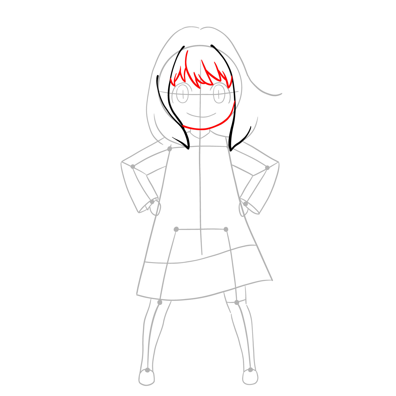 How to Draw Anya Forger full body - step 05