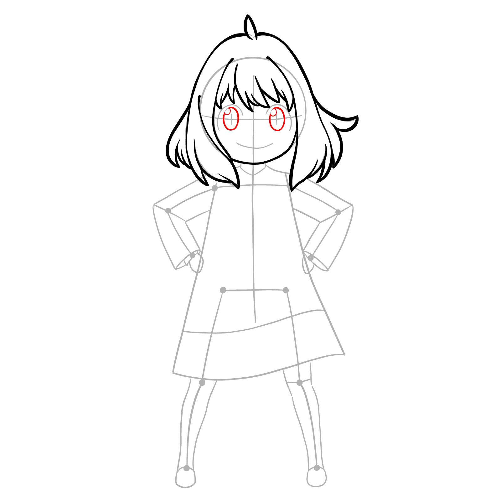 How to Draw Anya Forger full body - step 08