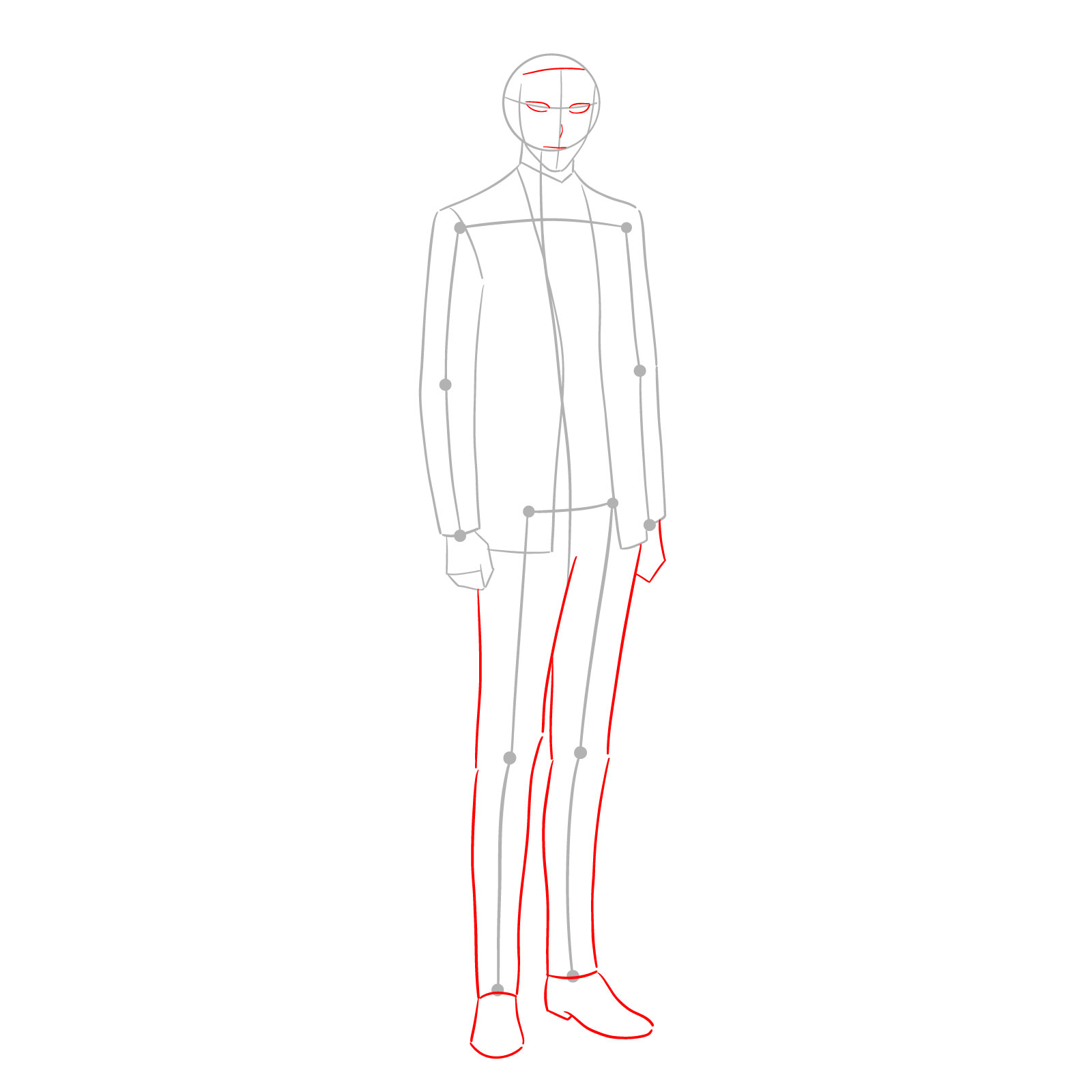 How to draw Loid Forger full body - step 03