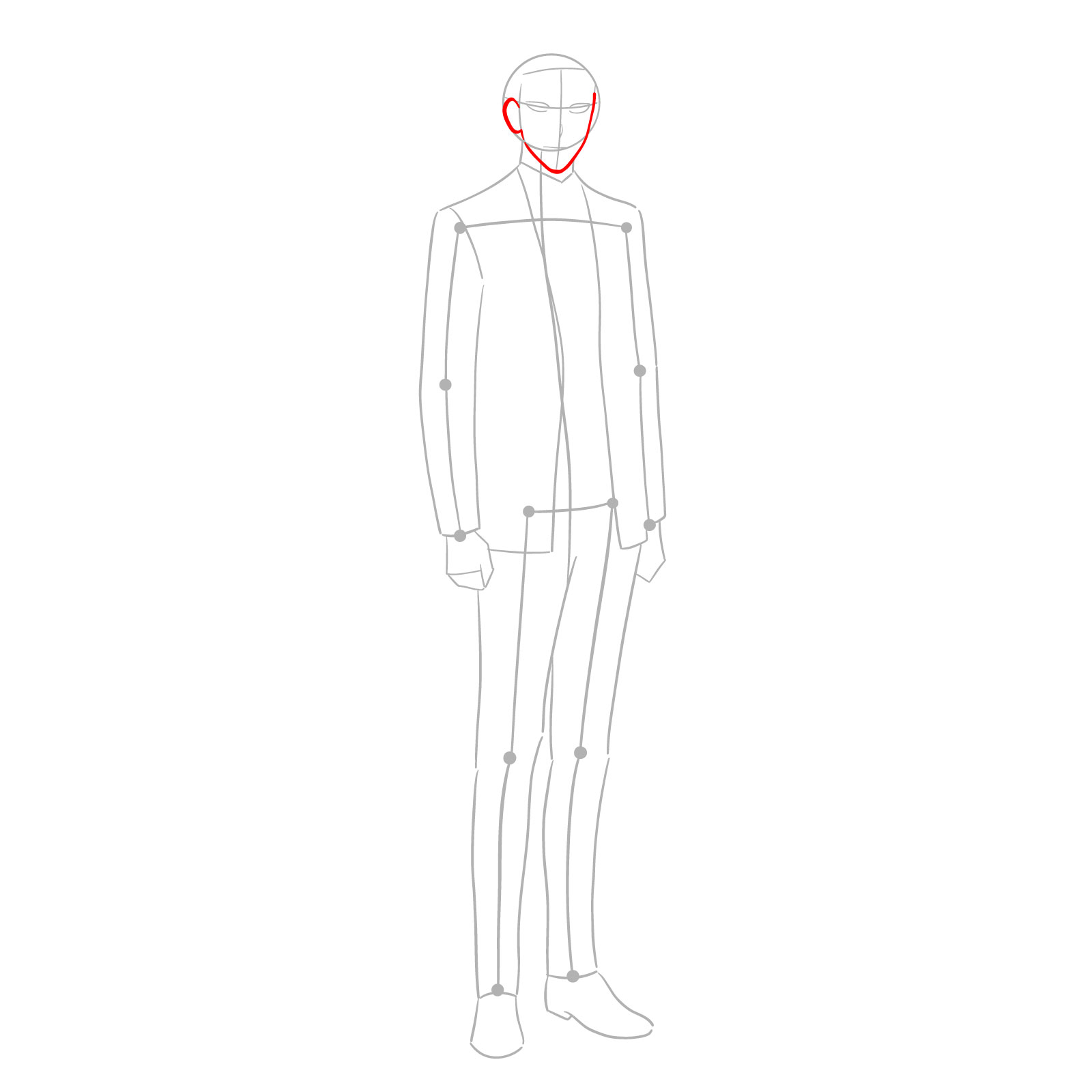 How to draw Loid Forger full body - step 04