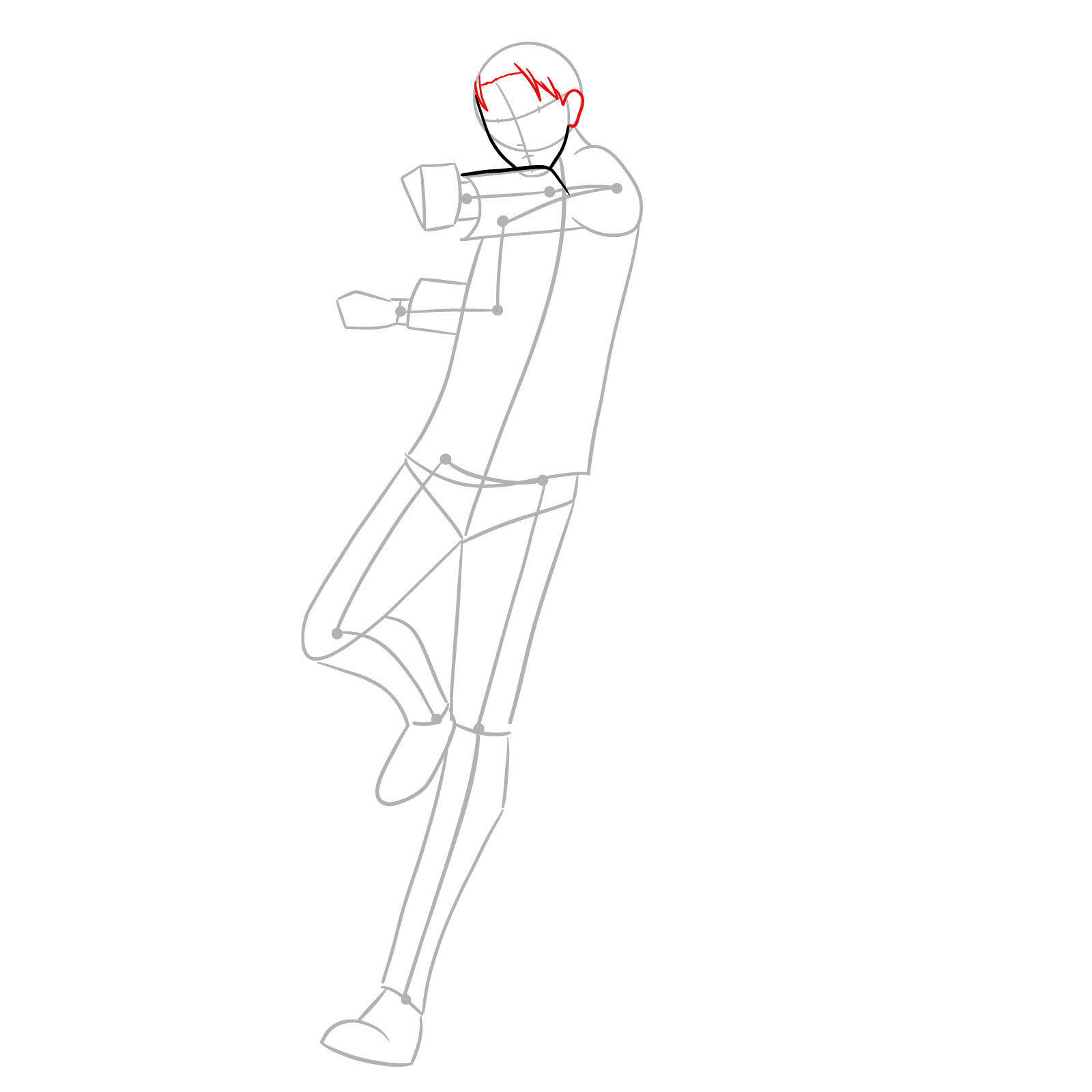 How to draw Loid Forger in his spy suit with a gun - step 05