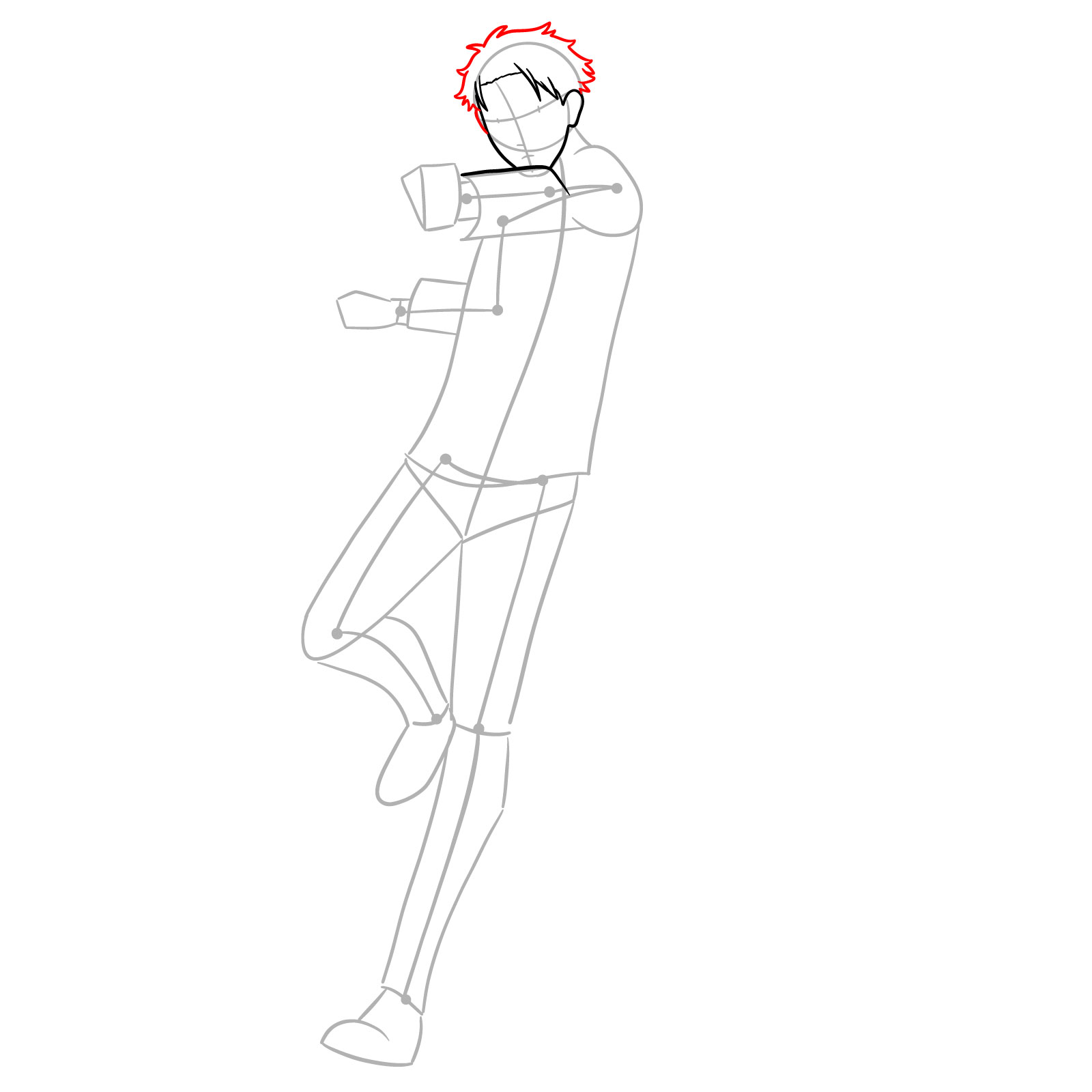 How to draw Loid Forger in his spy suit with a gun - step 06