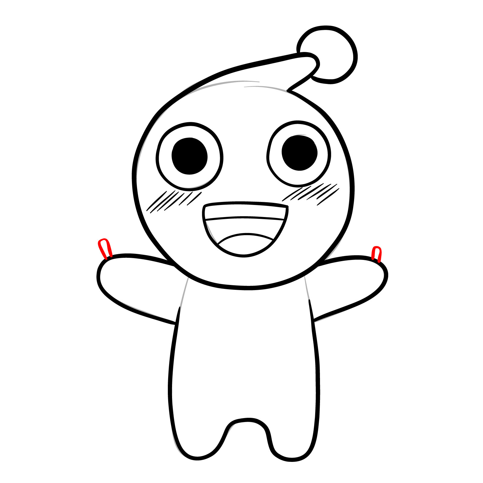 How to draw Dengakuman from Bobobo-bo Bo-bobo - step 13