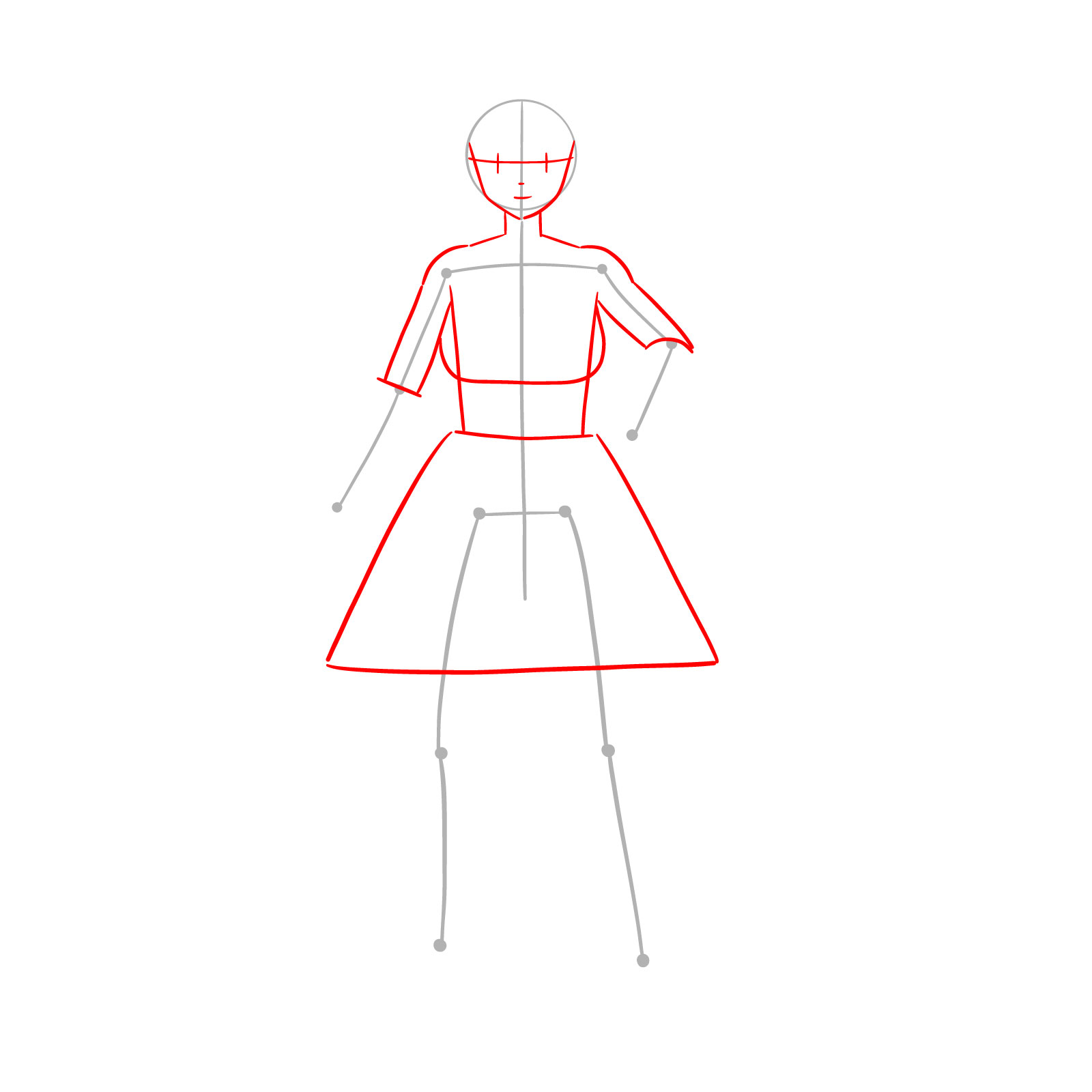 How to draw Beatrix Amerhauser full body from Zom 100 - step 02