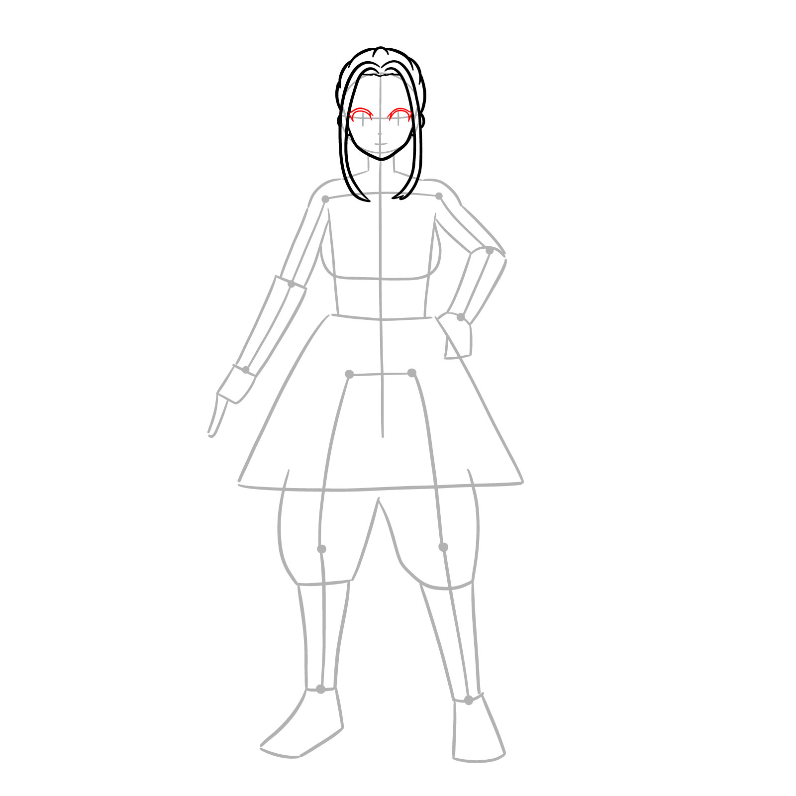 How to draw Beatrix Amerhauser full body from Zom 100 - step 07