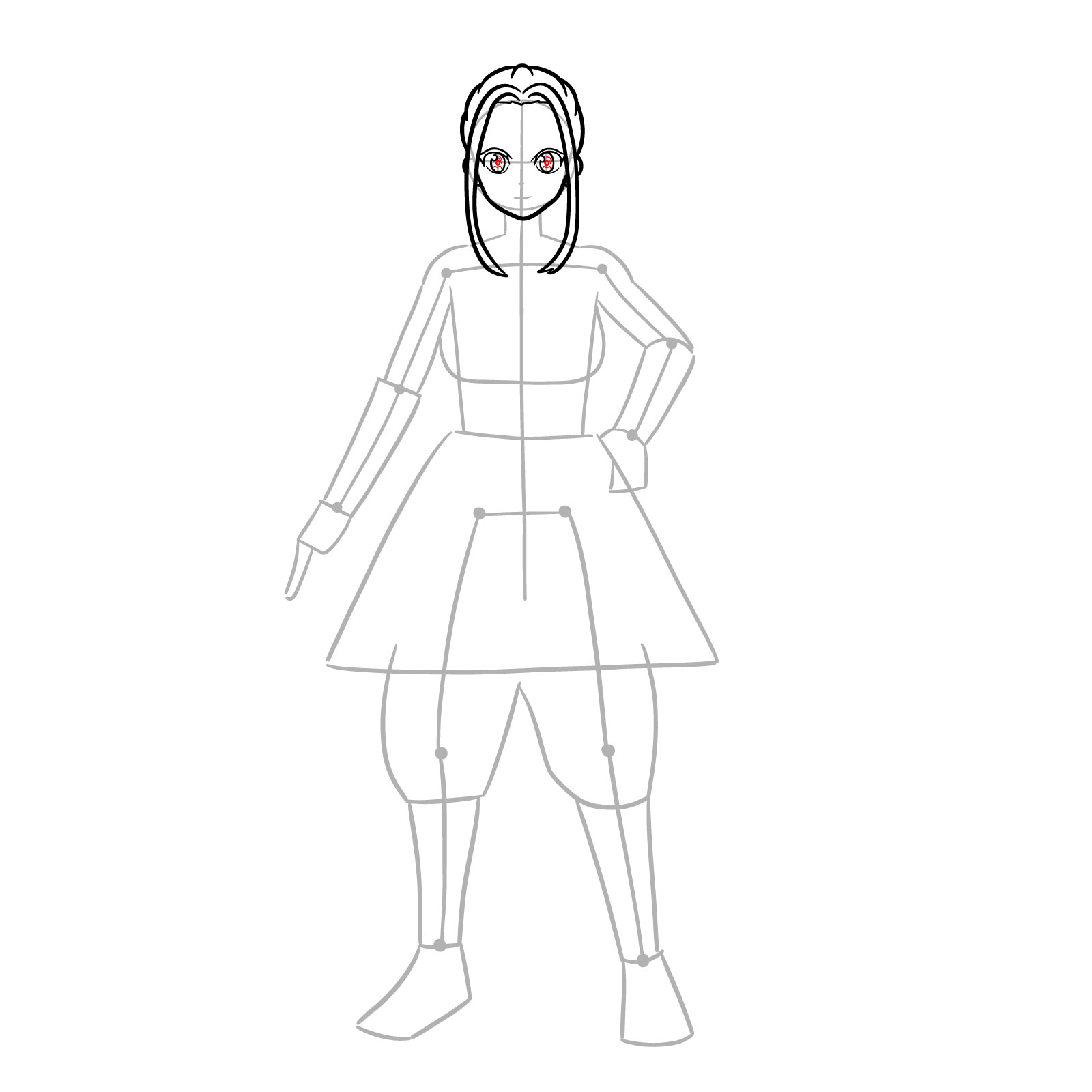 How to draw Beatrix Amerhauser full body from Zom 100 - step 09