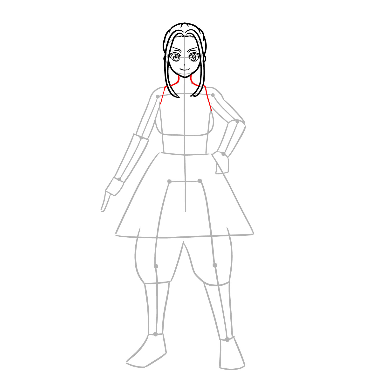 How to draw Beatrix Amerhauser full body from Zom 100 - step 11