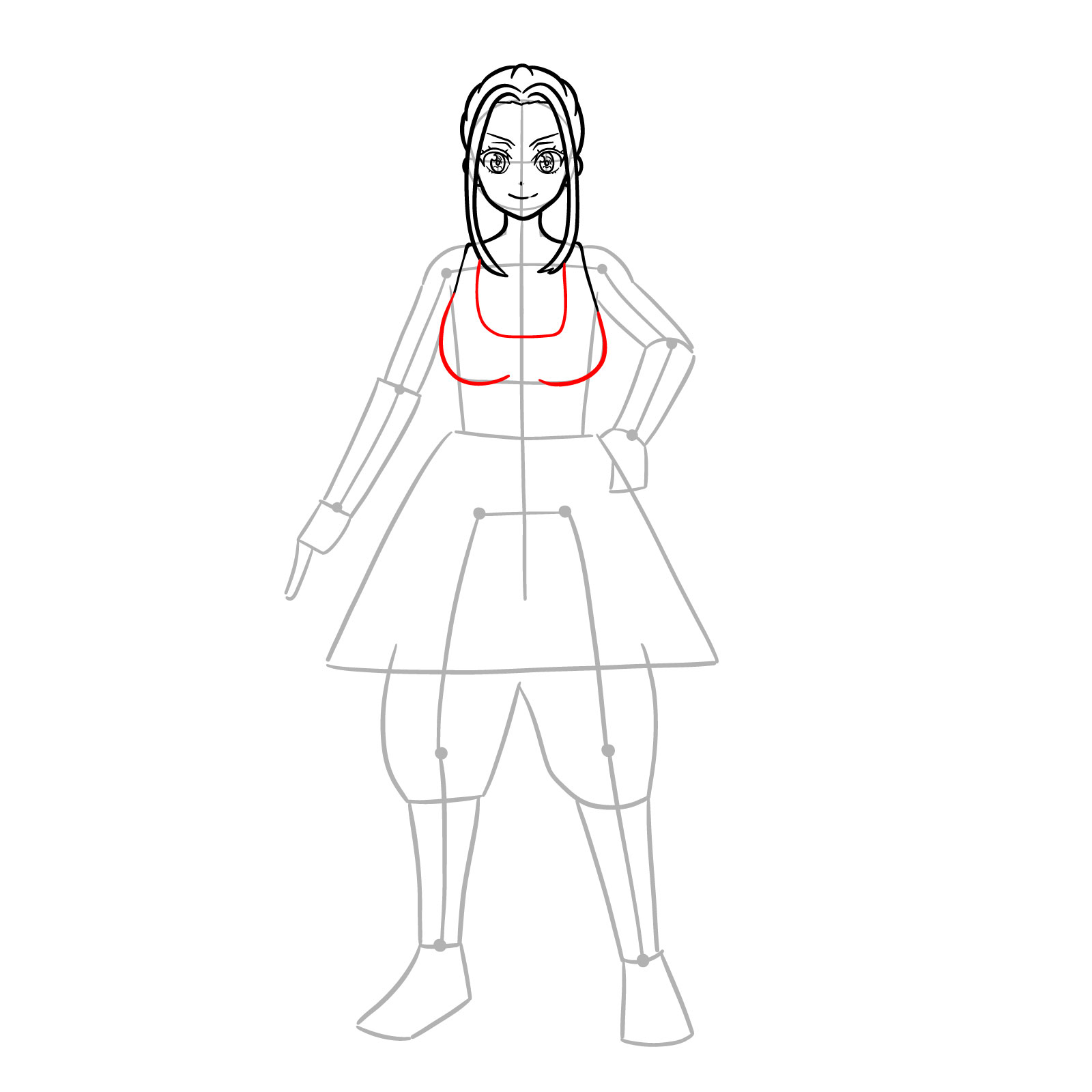 How to draw Beatrix Amerhauser full body from Zom 100 - step 12