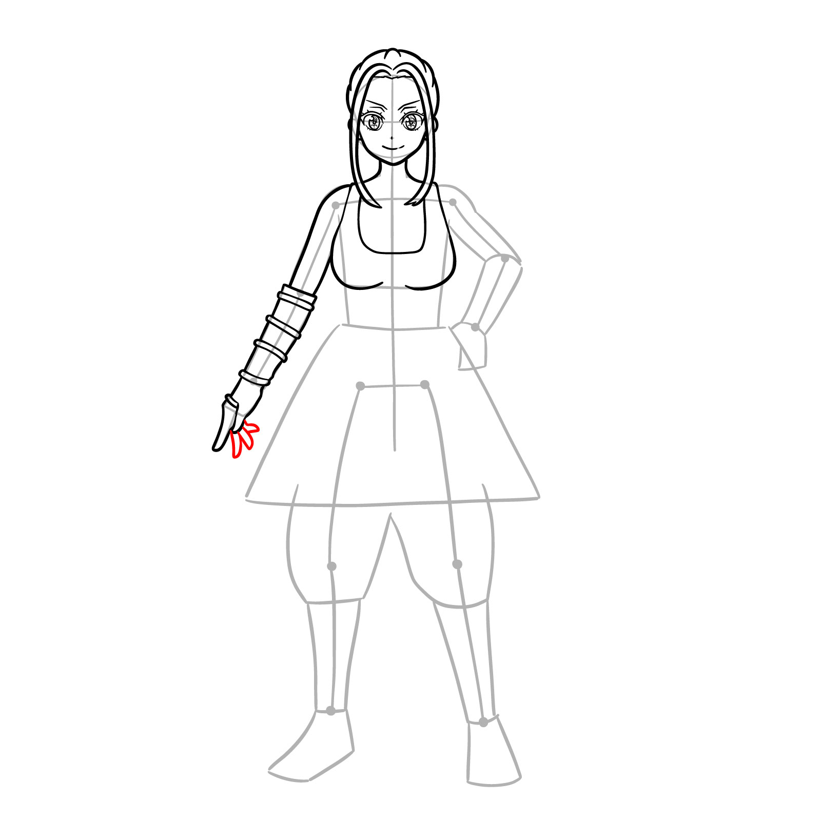 How to draw Beatrix Amerhauser full body from Zom 100 - step 16