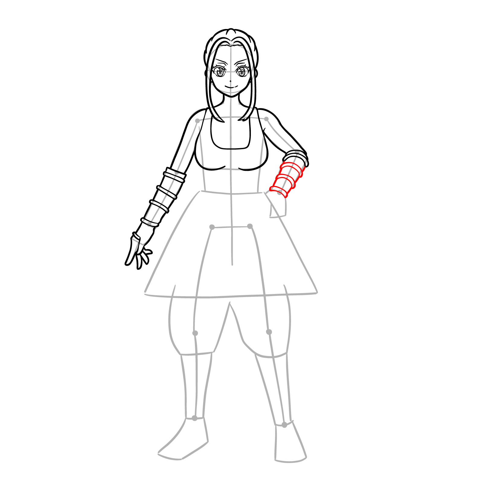 How to draw Beatrix Amerhauser full body from Zom 100 - step 18