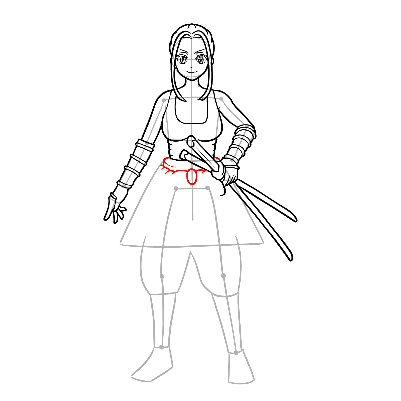 How to draw Beatrix Amerhauser full body from Zom 100 - step 24