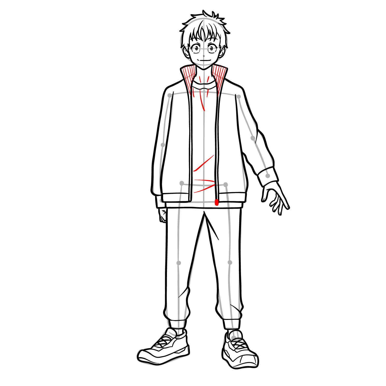 How to draw Akira Tendou from Zom 100 - step 27