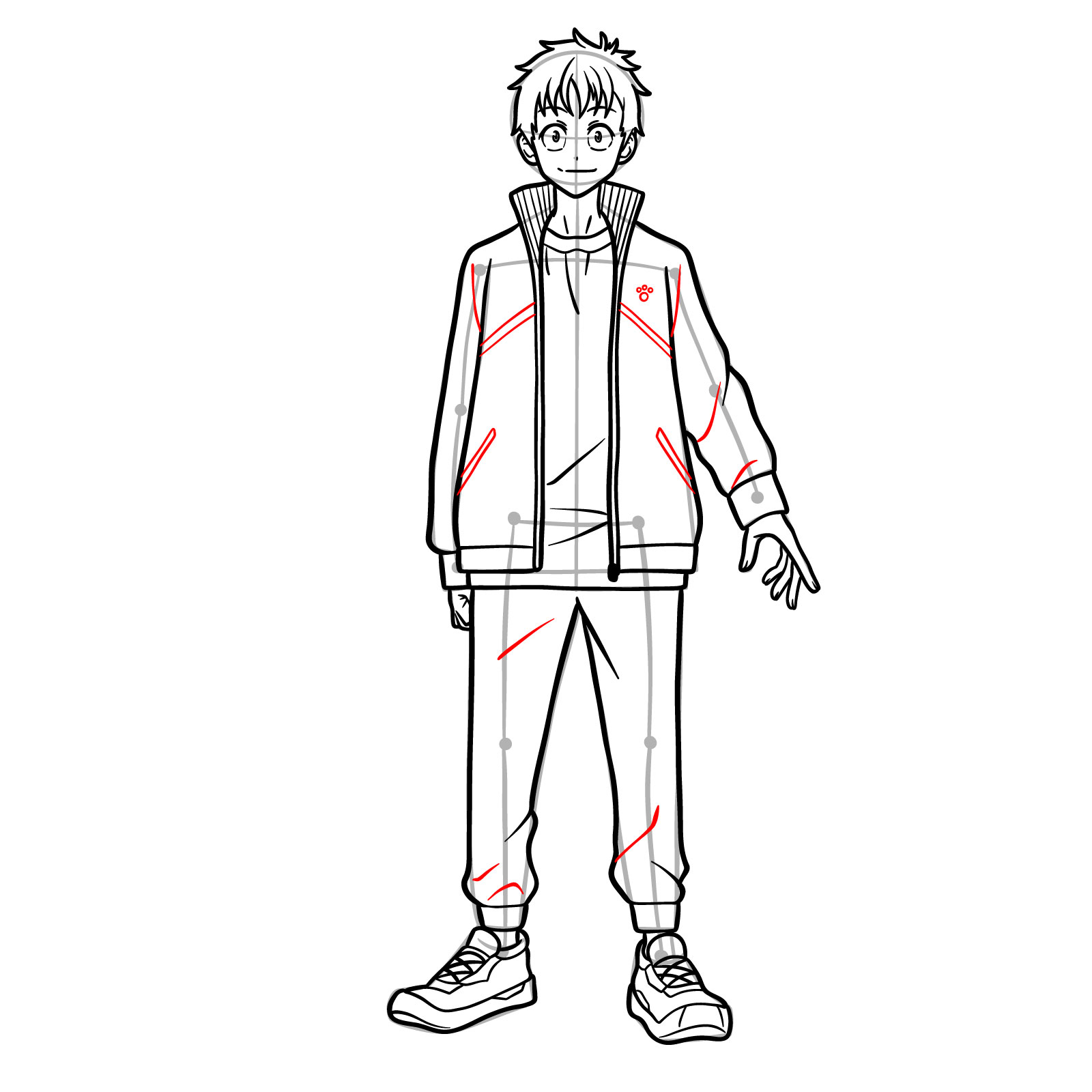 How to draw Akira Tendou from Zom 100 - step 28