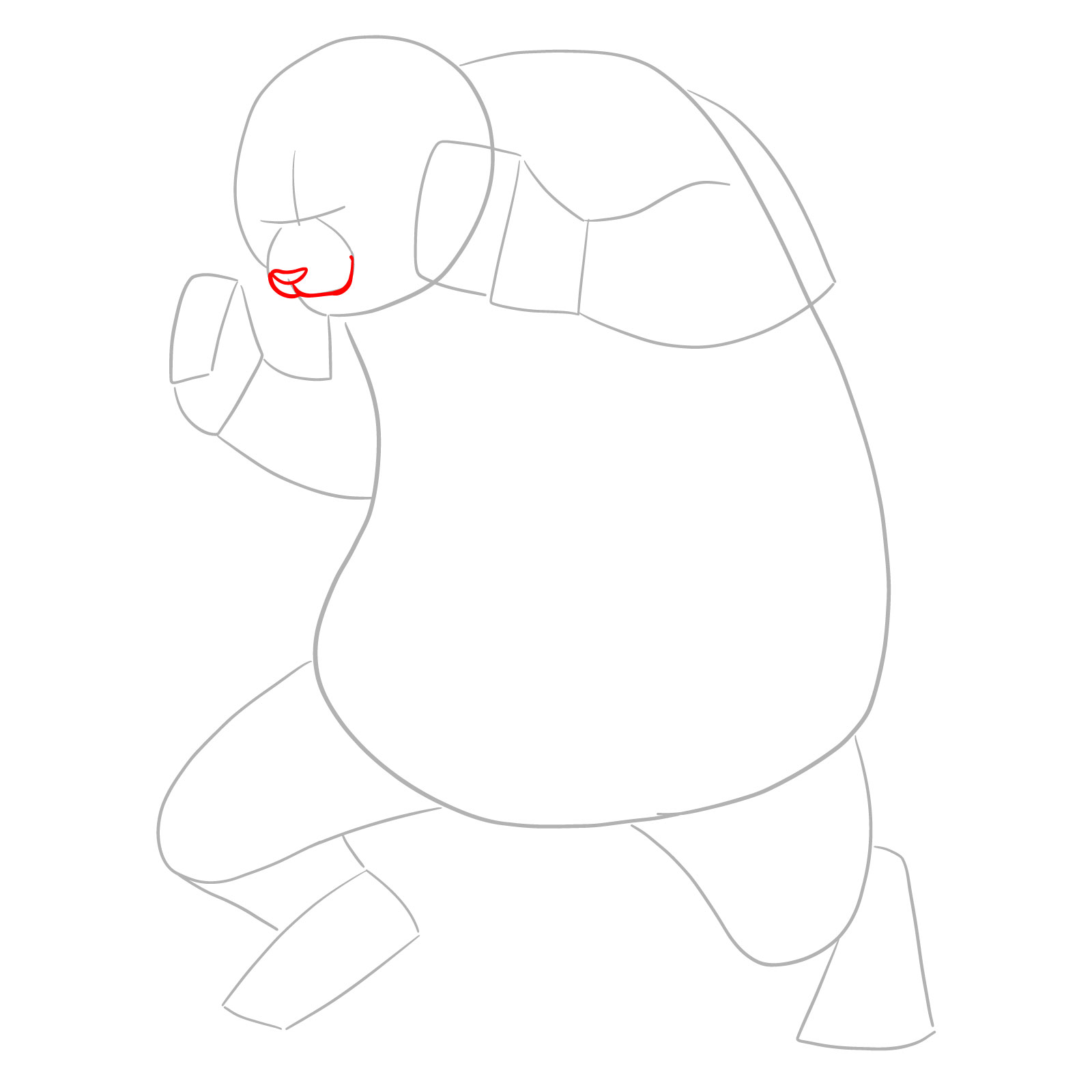 How to draw Panda from Jujutsu Kaisen - step 03
