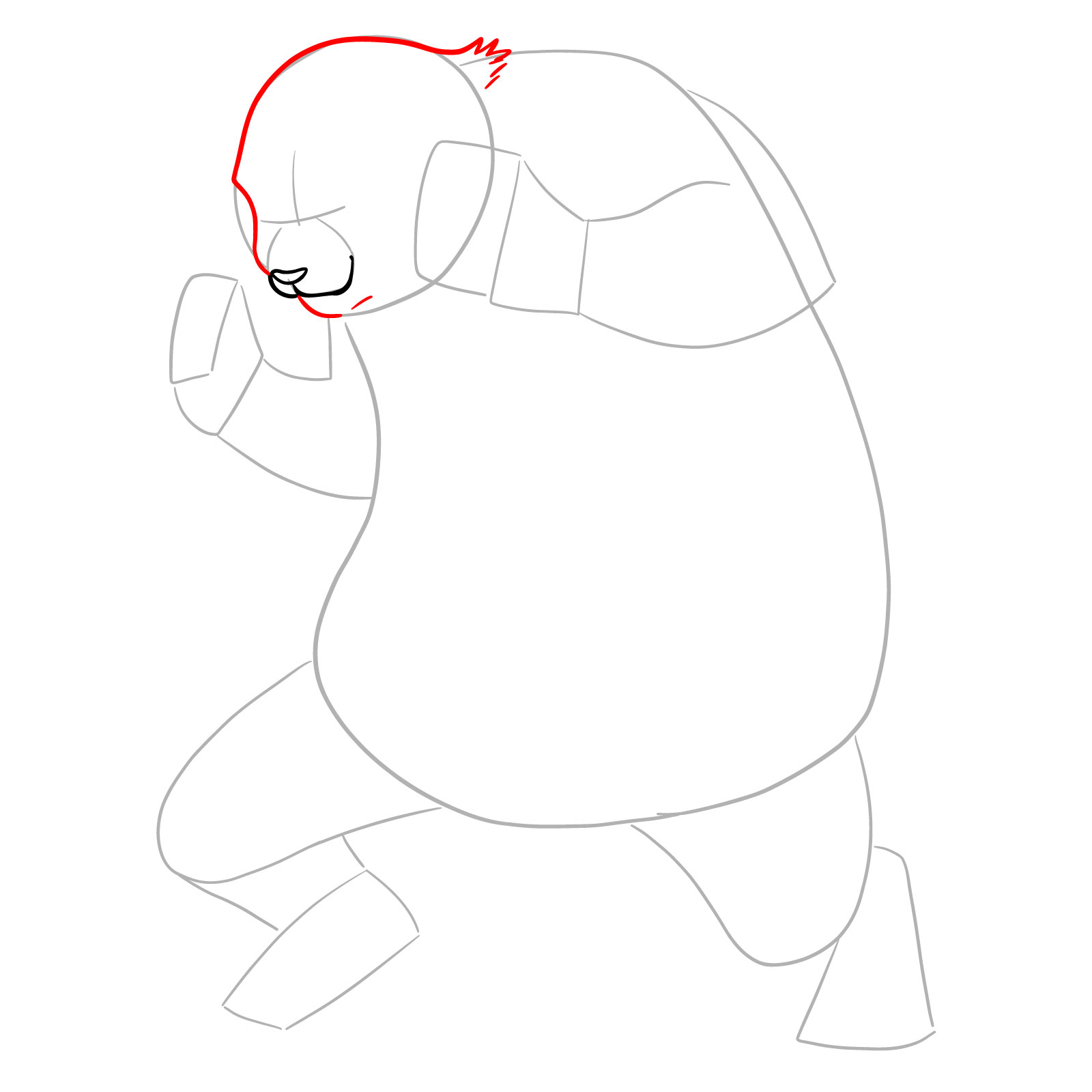 How to draw Panda from Jujutsu Kaisen - step 04