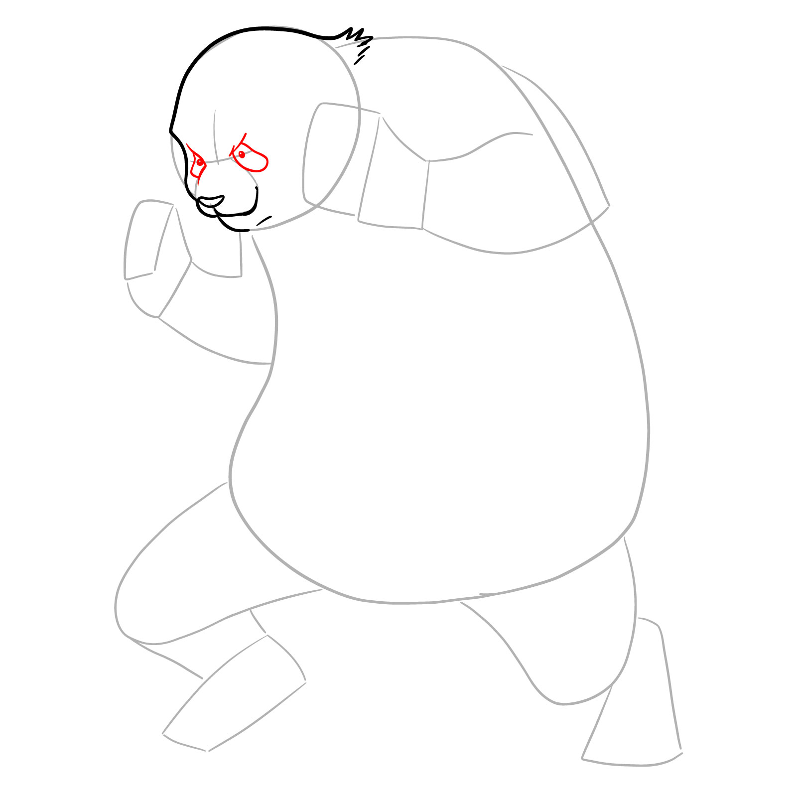 How to draw Panda from Jujutsu Kaisen - step 05